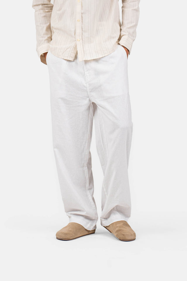 Baggy Hørbukser Hvid | Skagen-clothing.dk