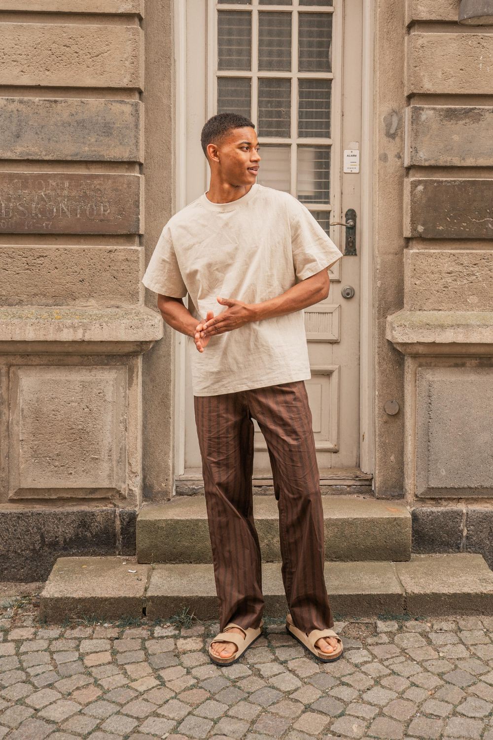 Pyjamas Pants Brun stribet |  Skagen-clothing.dk
