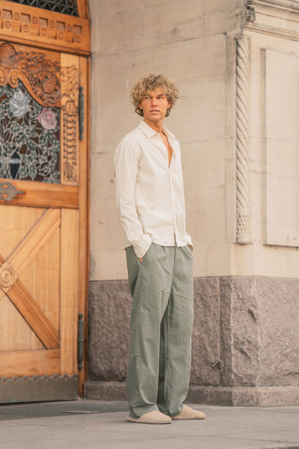 Baggy Hørbukser Army |  Skagen-clothing.dk