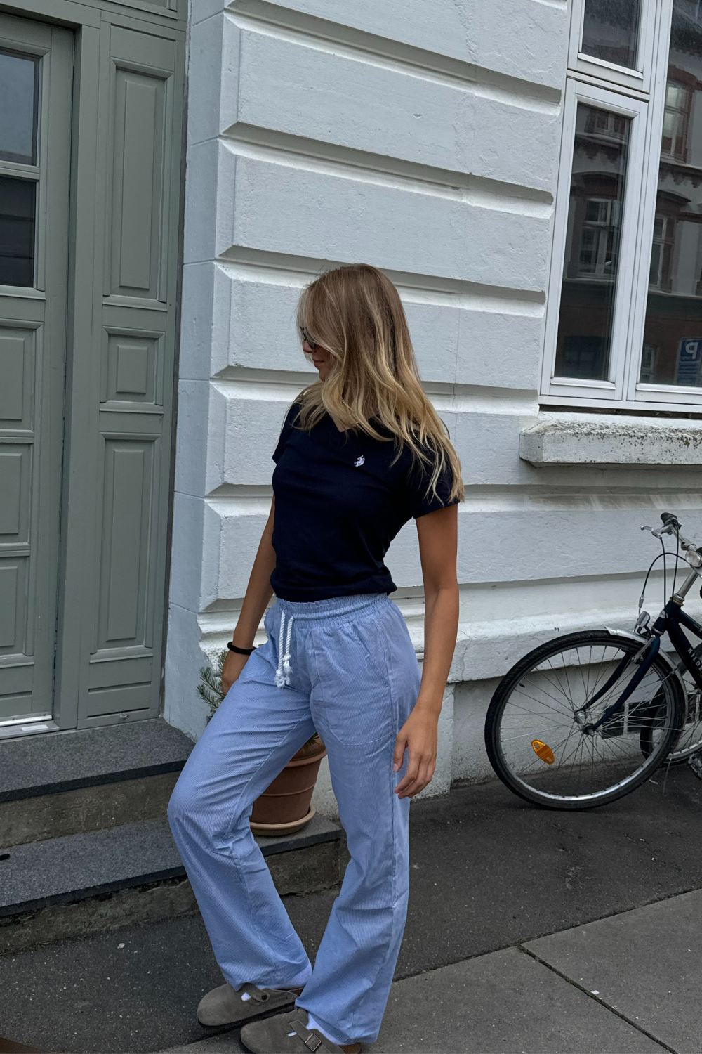 Hørbukser Lavtaljede Blå stribet |  Skagen-clothing.dk