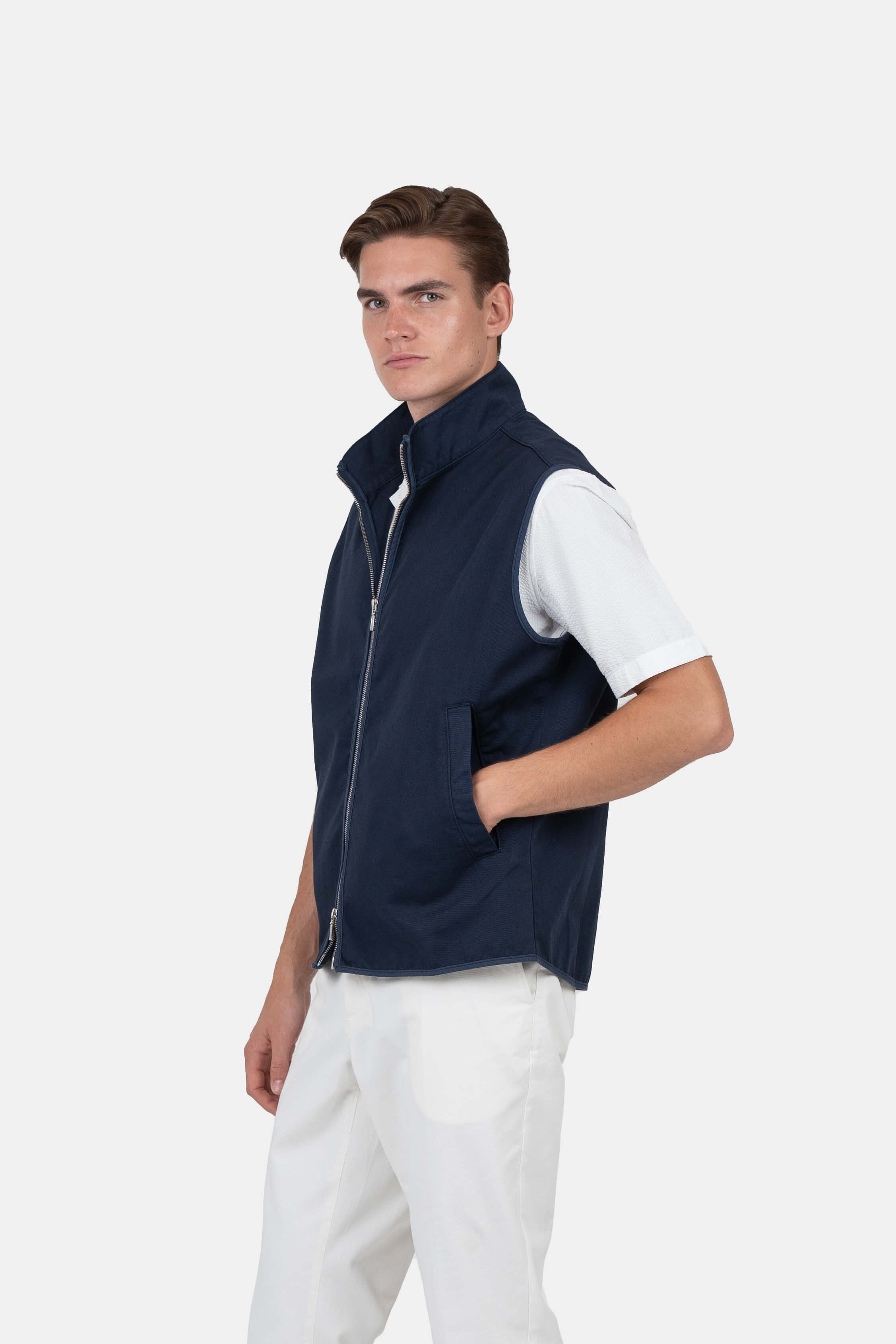 Zip Up Vest Navy |  Skagen-clothing.dk