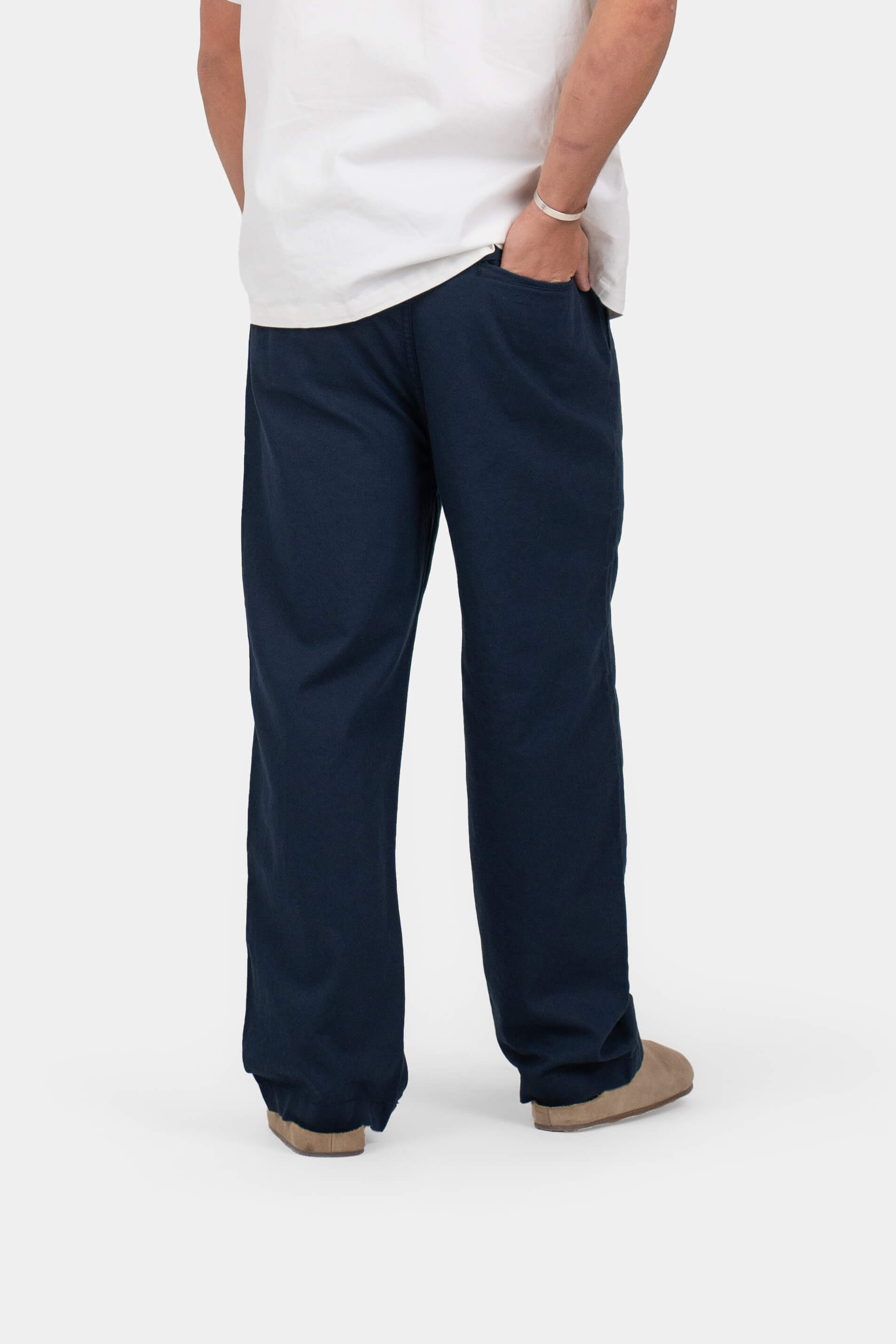 Baggy Hørbukser Navy |  Skagen-clothing.dk