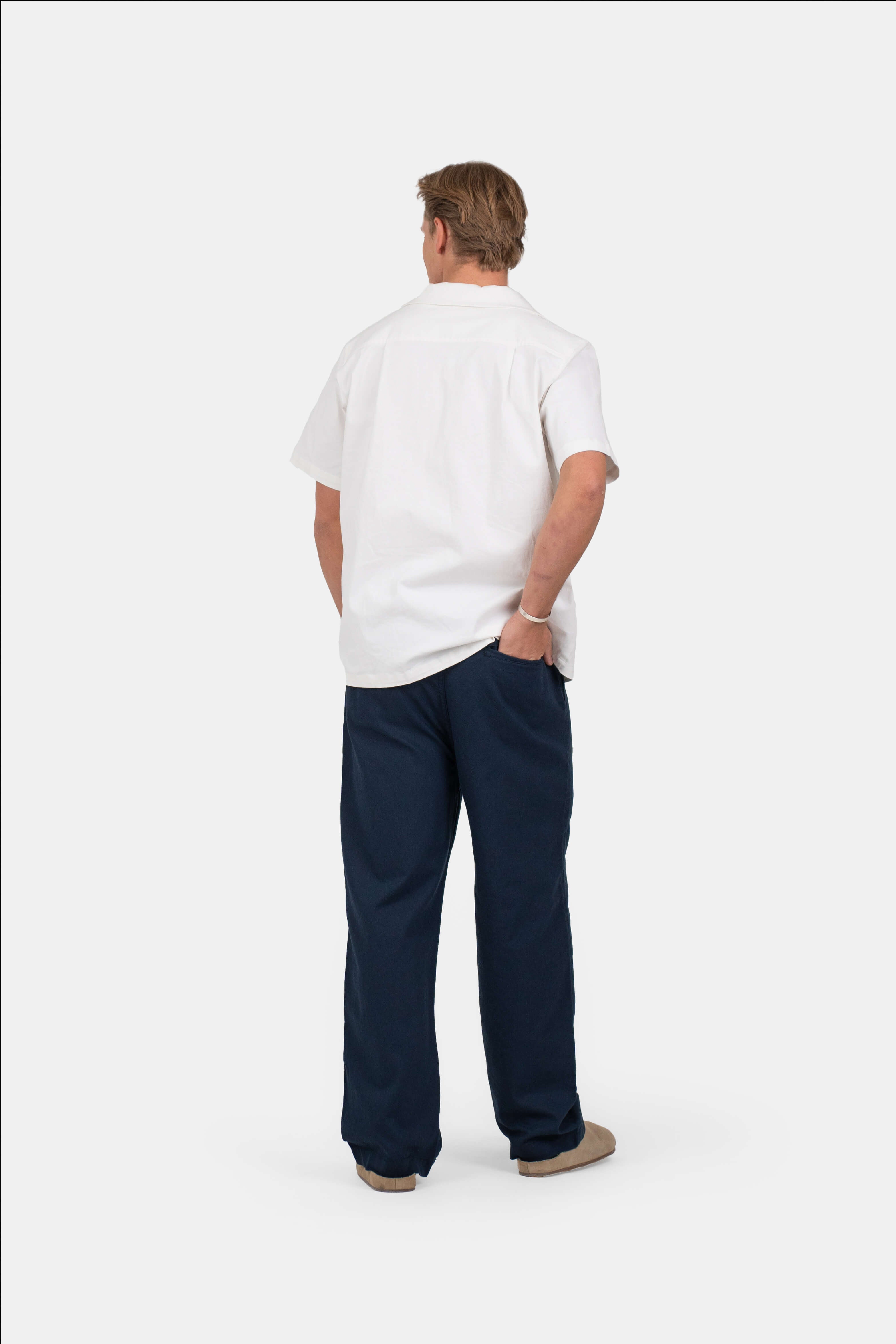 Baggy Hørbukser Navy |  Skagen-clothing.dk