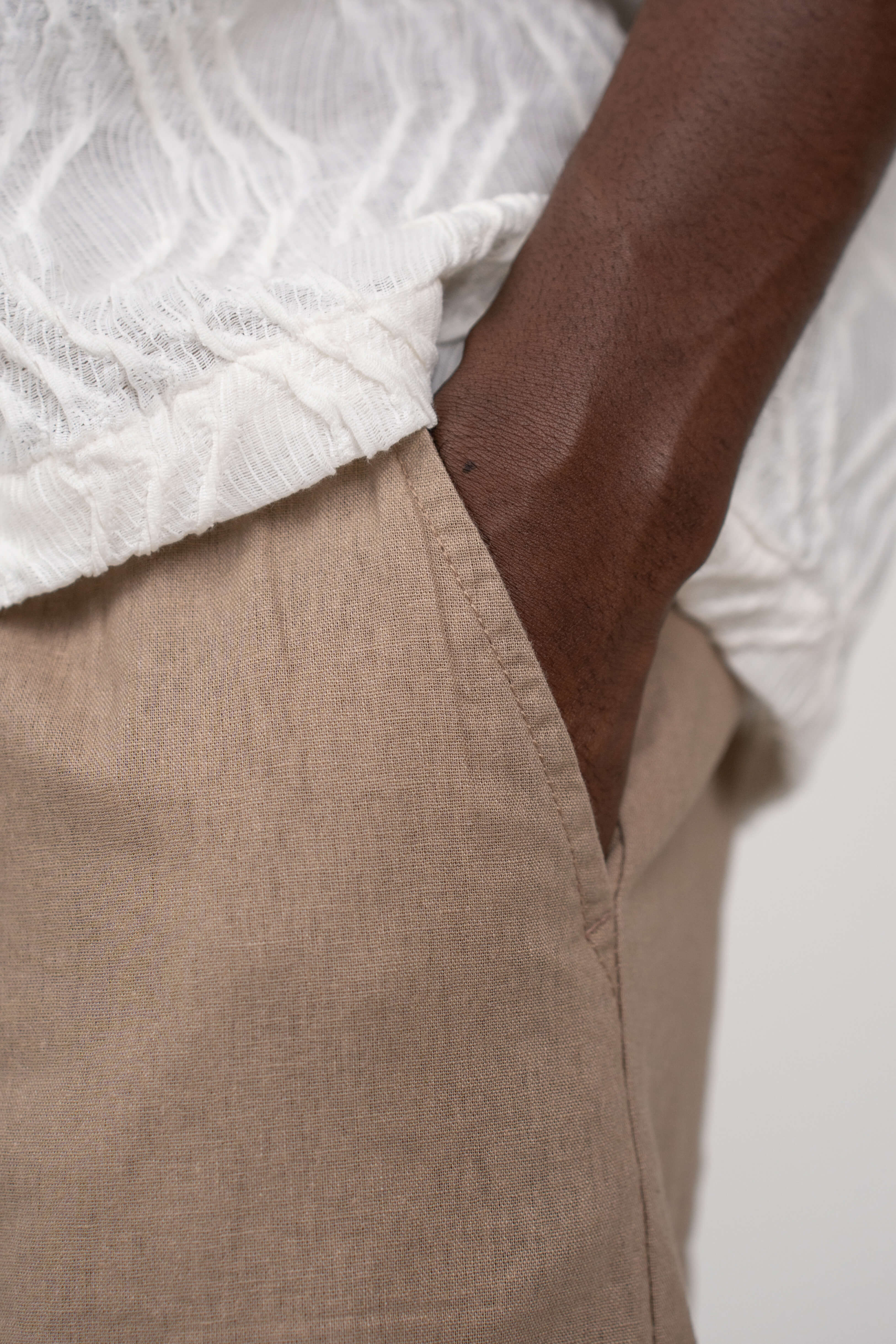 Baggy Hørbukser Mokka |  Skagen-clothing.dk