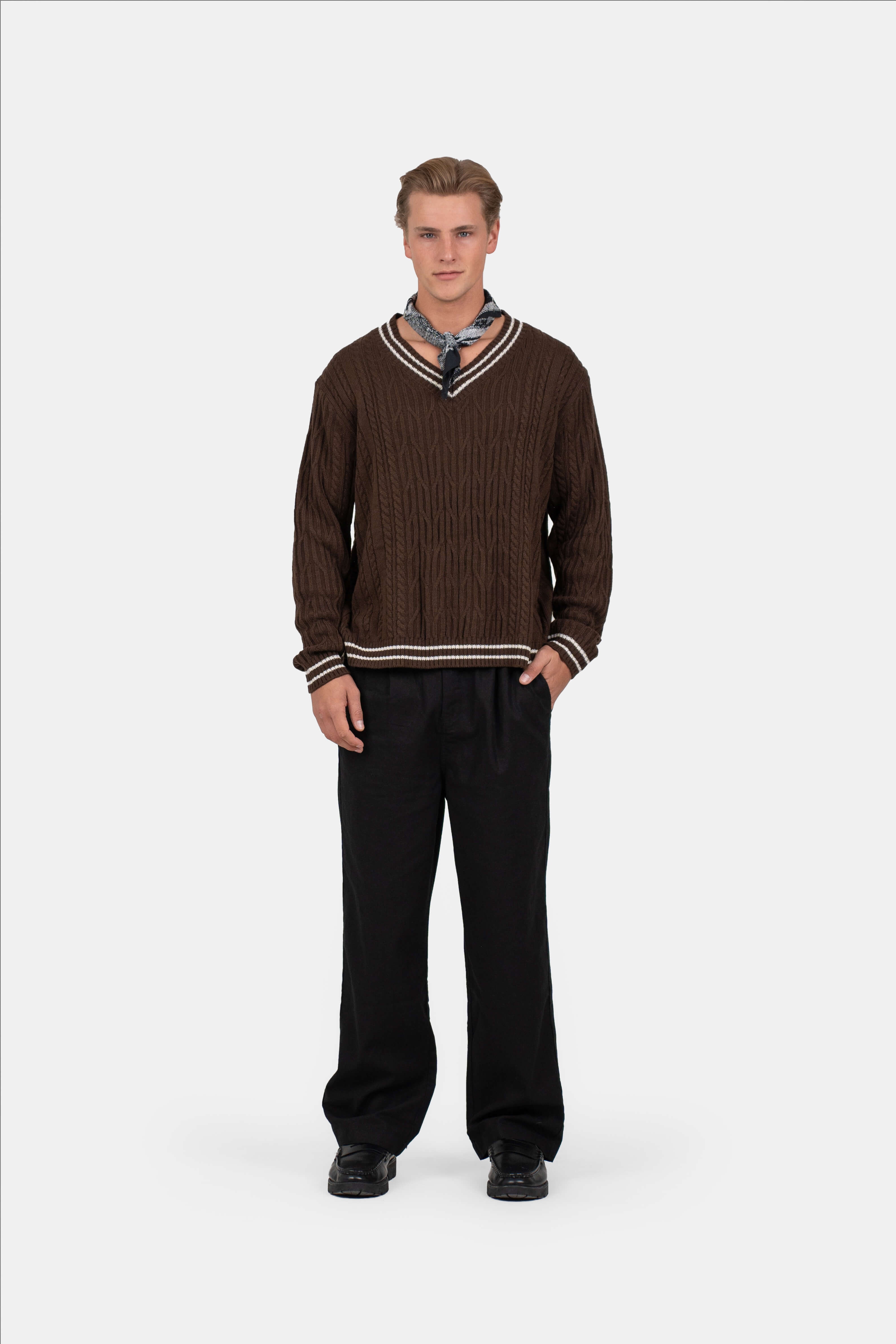 Baggy Hørbukser Sort |  Skagen-clothing.dk