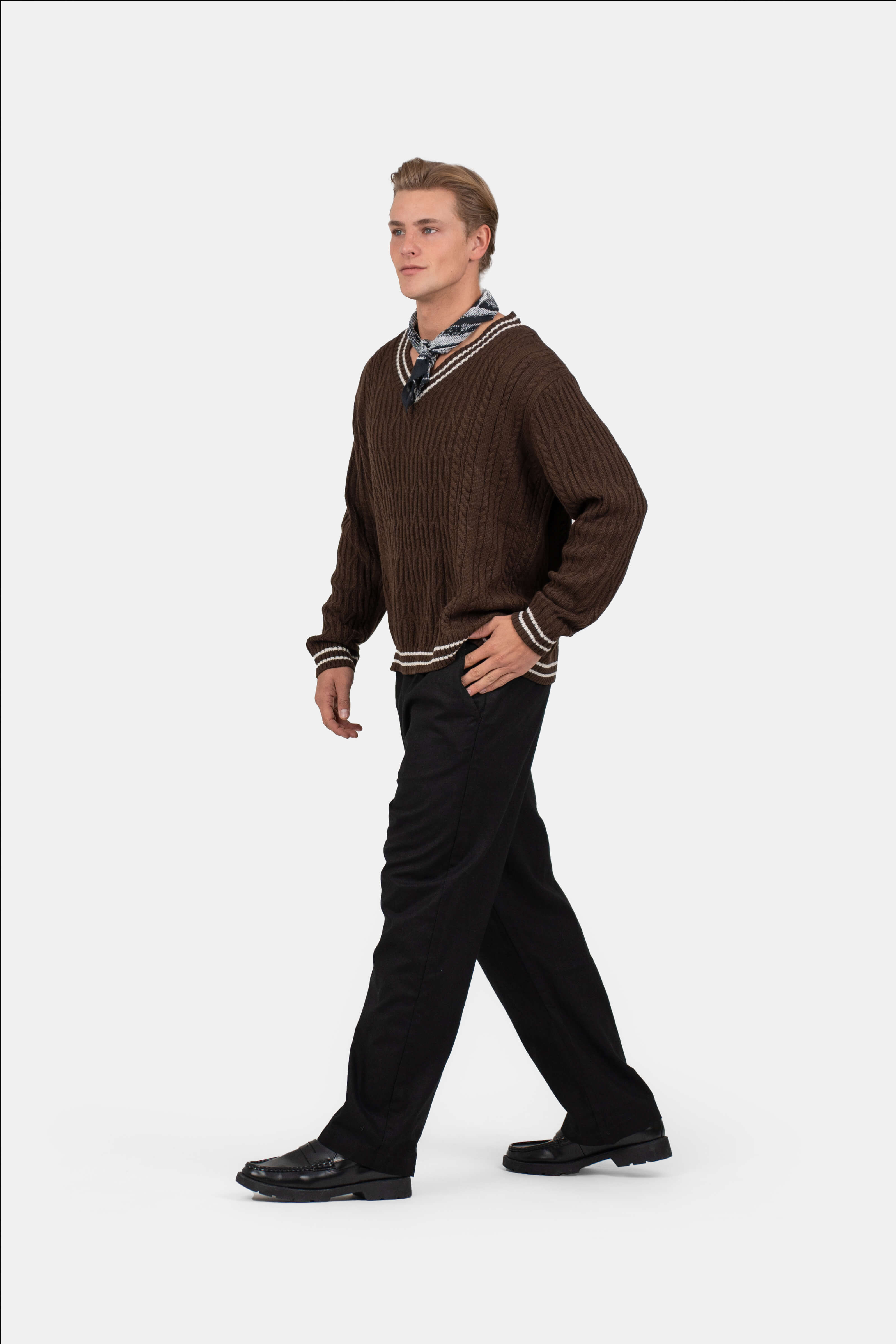 Baggy Hørbukser Sort |  Skagen-clothing.dk