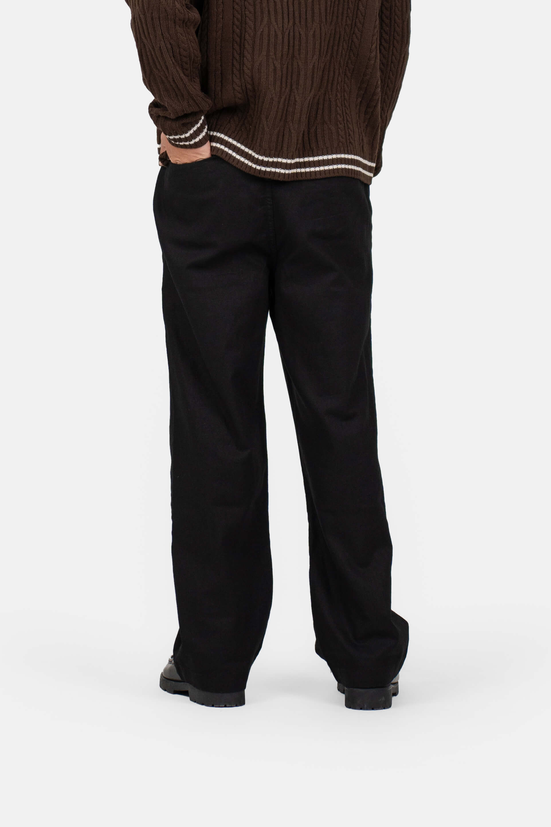 Baggy Hørbukser Sort |  Skagen-clothing.dk