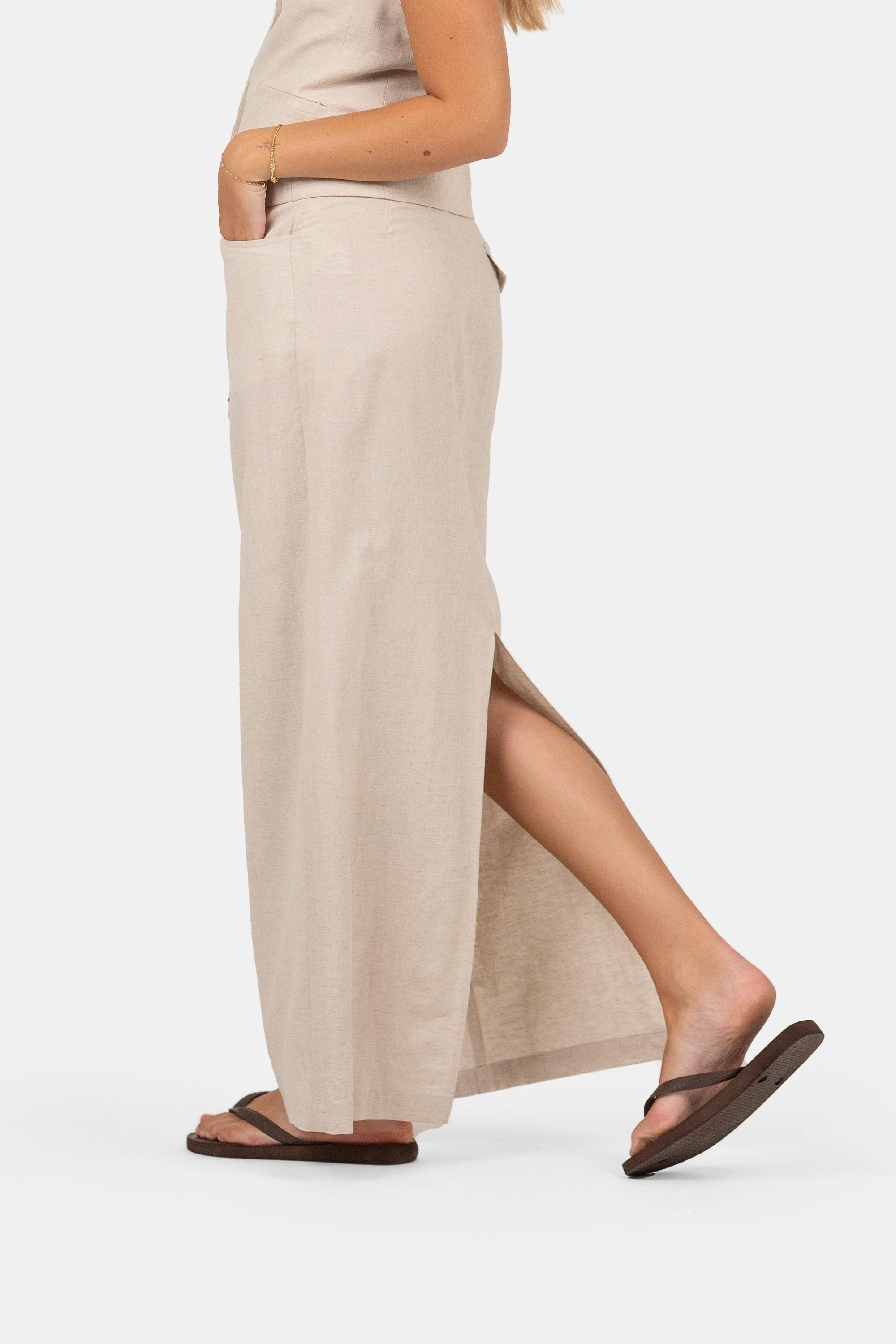 Linskjørt Beige