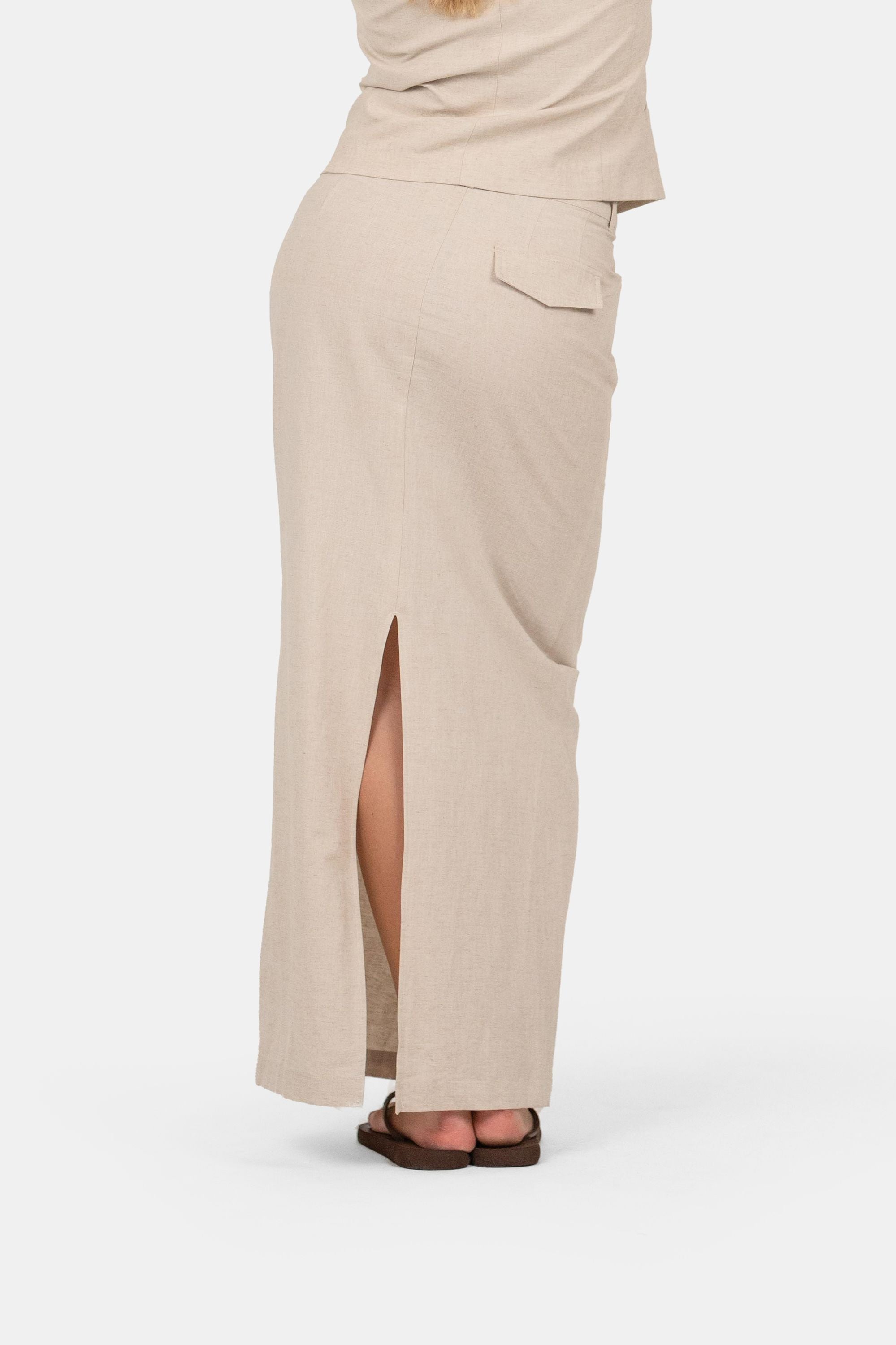 Linskjørt Beige