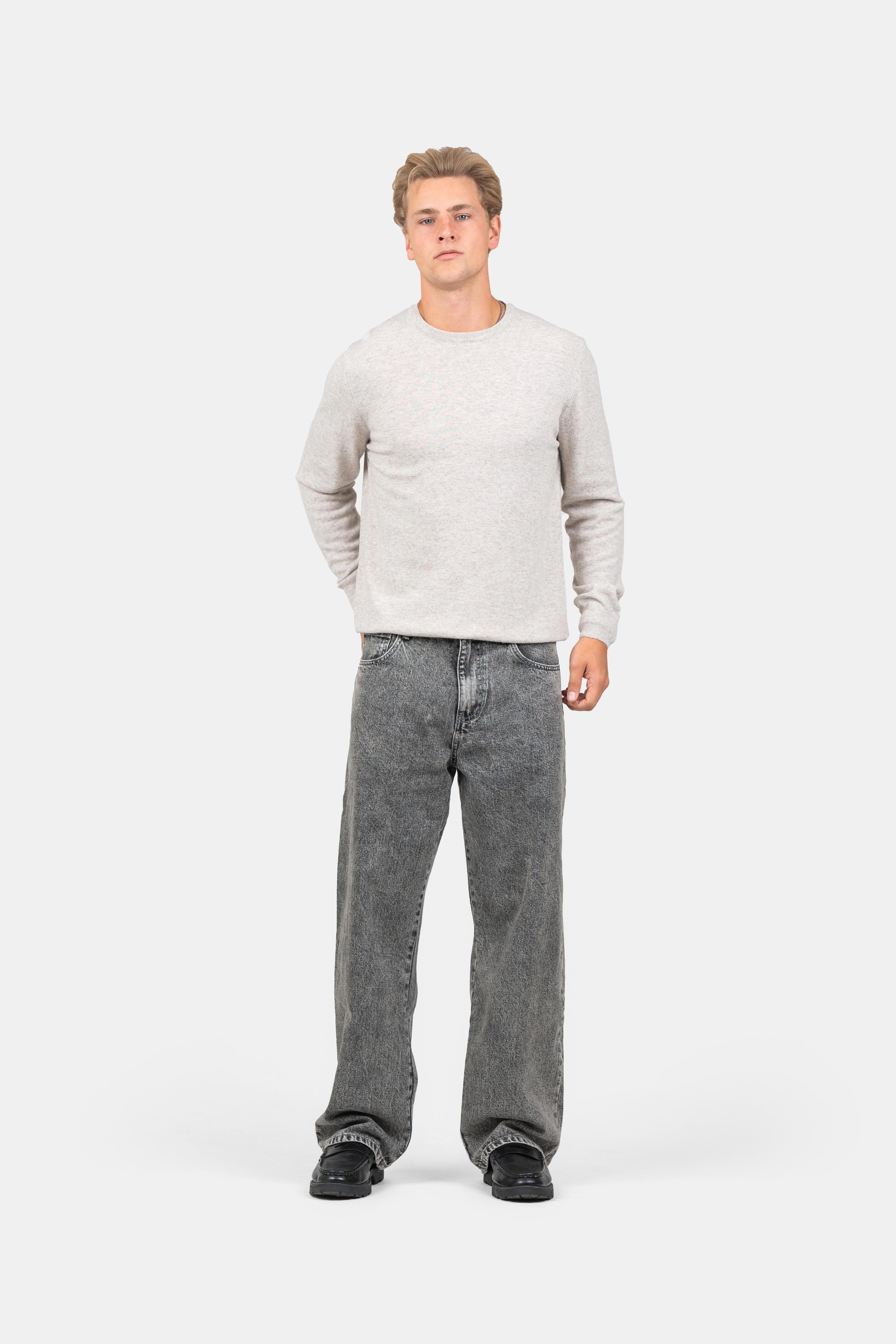 Baggy Denim Jeans Washed Grey