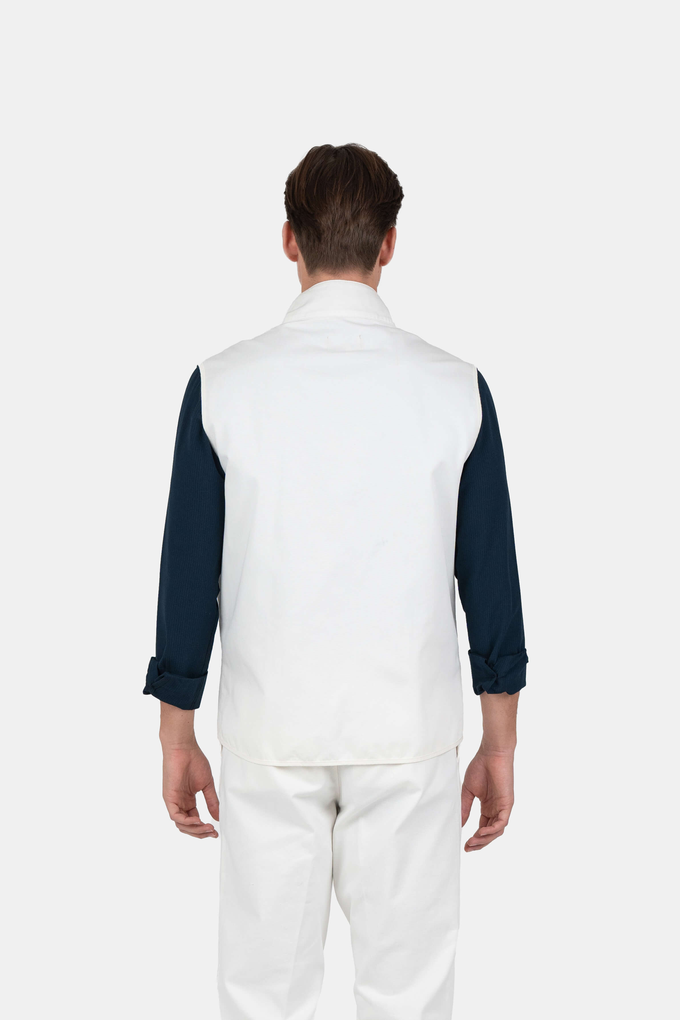Zip Up Vest Hvid |  Skagen-clothing.dk