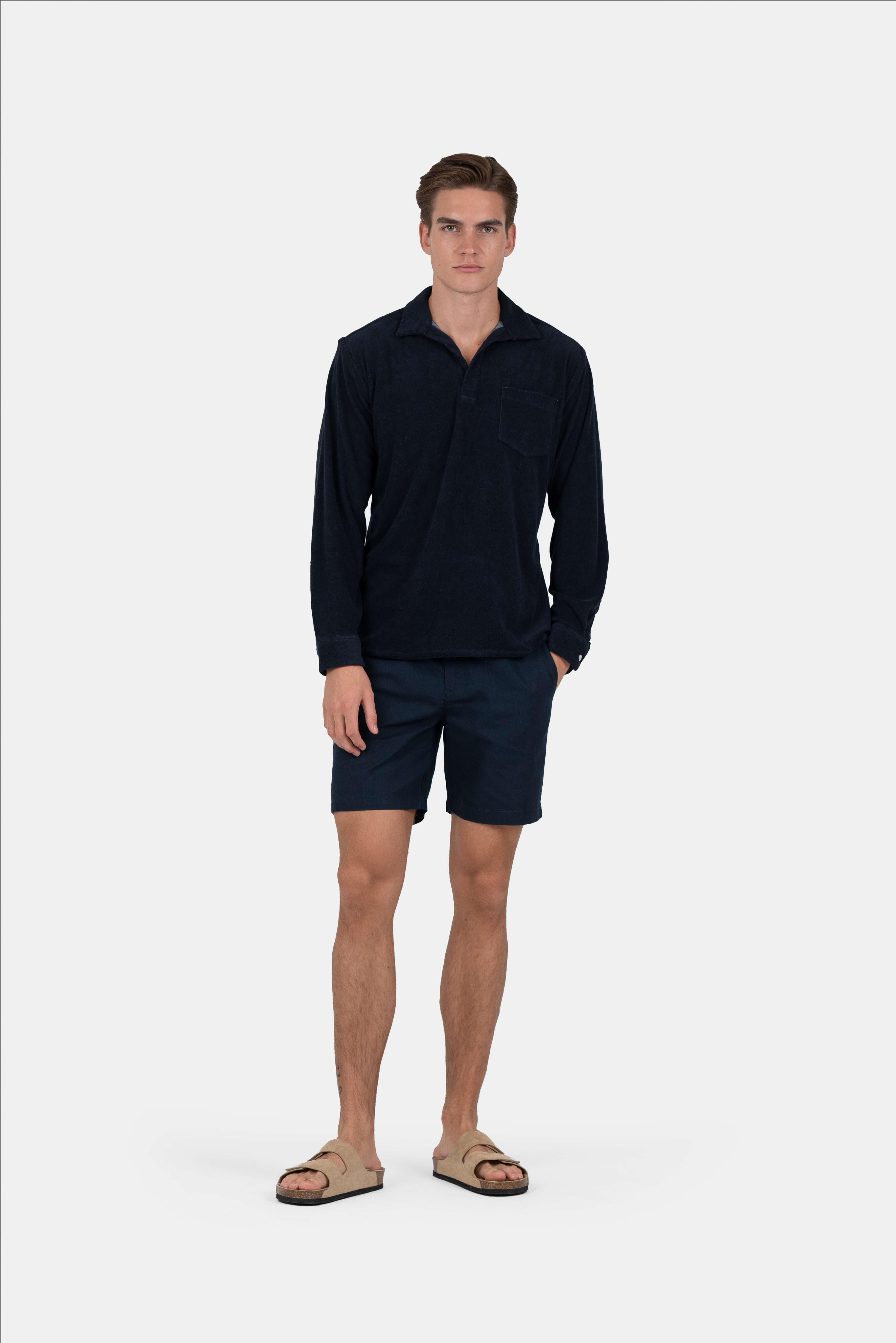 Terry Polo LS Navy |  Skagen-clothing.dk