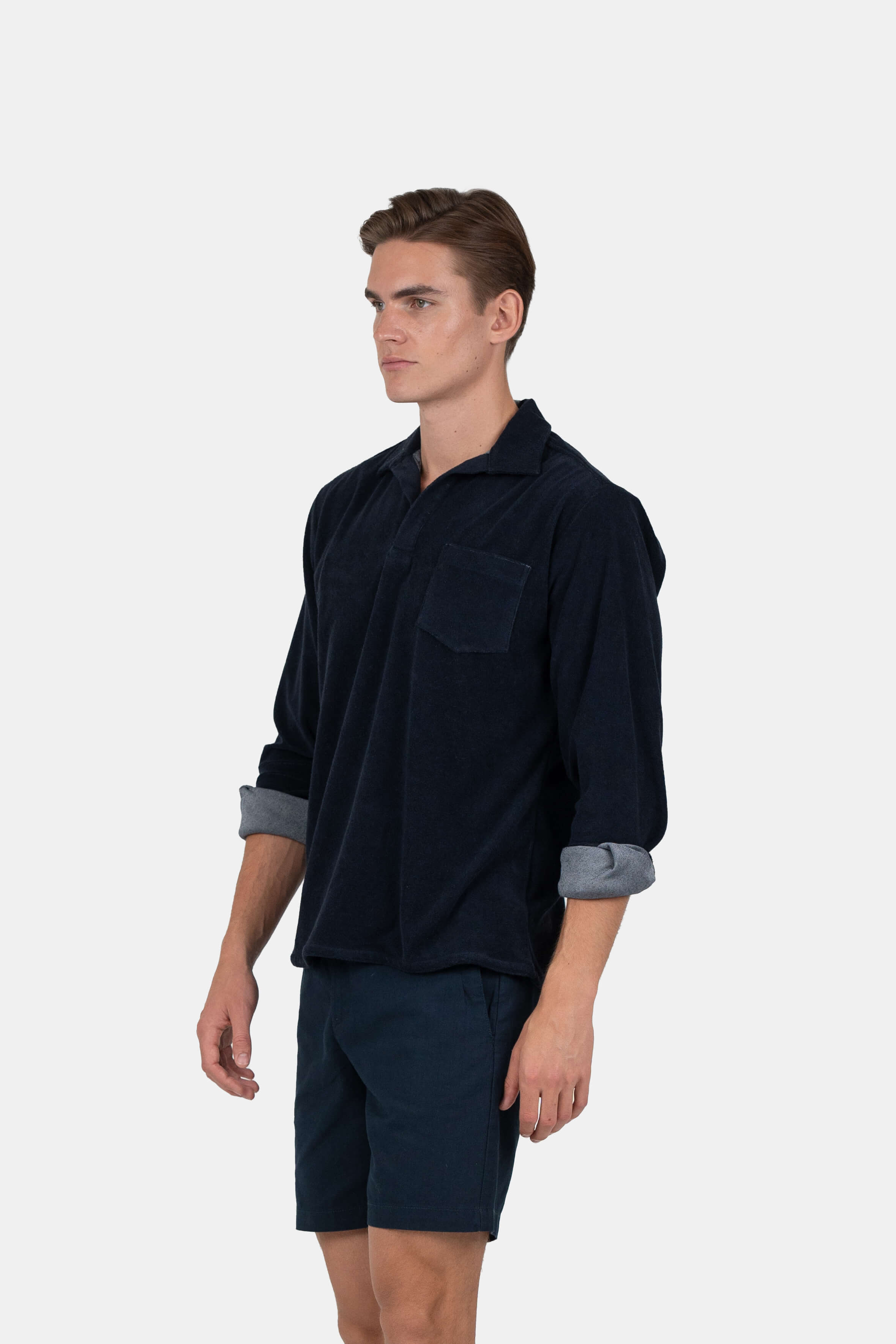 Terry Polo LS Navy |  Skagen-clothing.dk