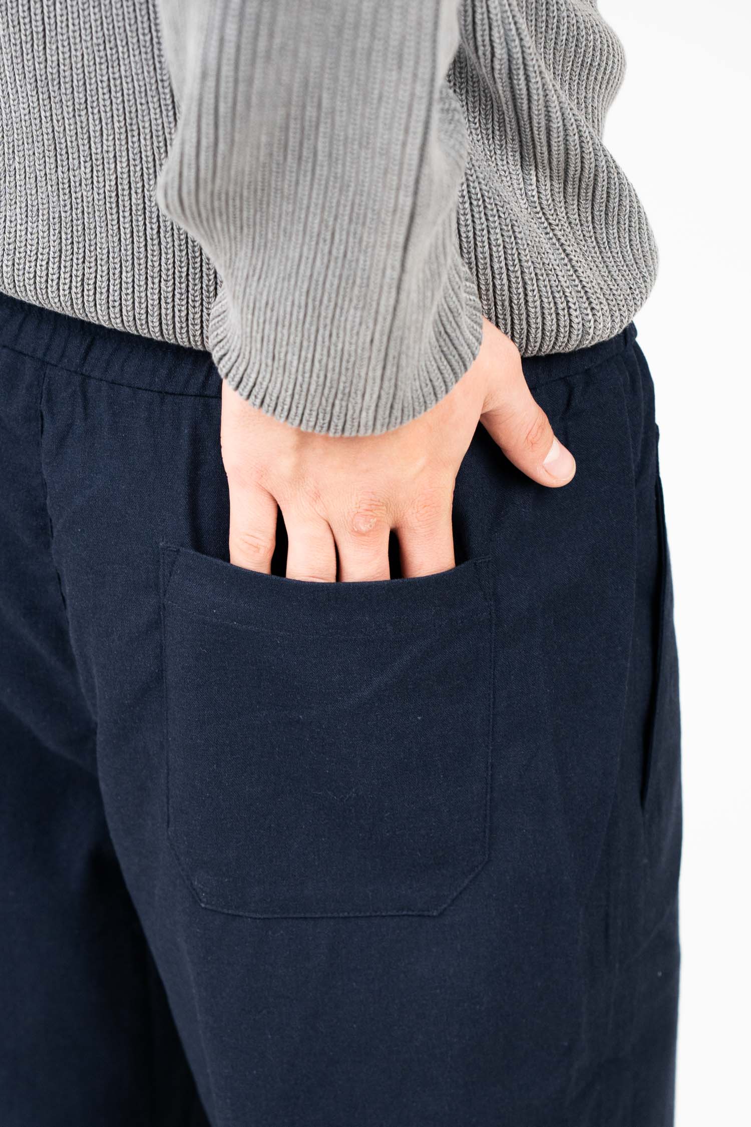 Heavyweight Linbukse Navy