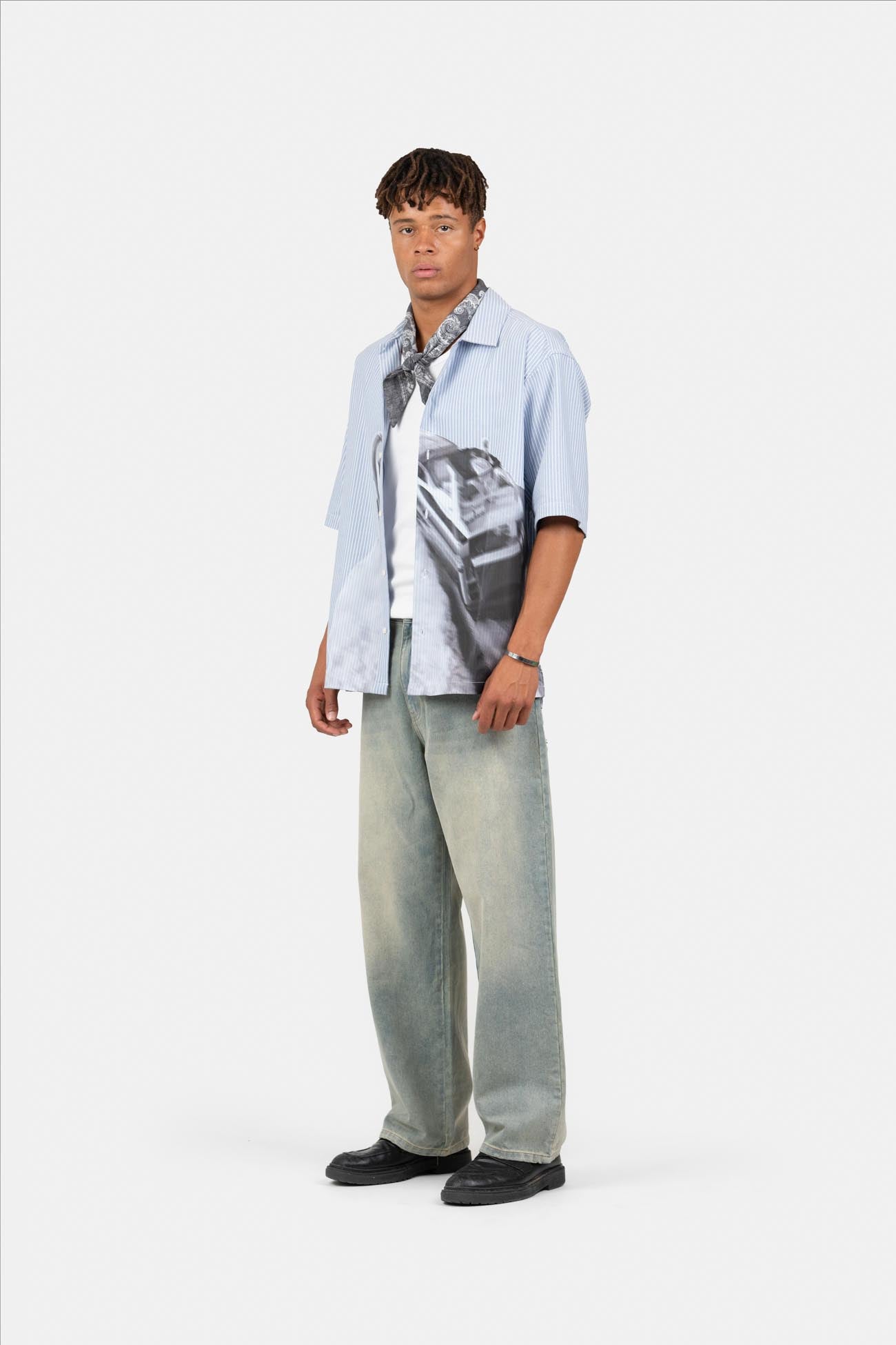 Baggy Denim Jeans Light Blue Vintage Wash