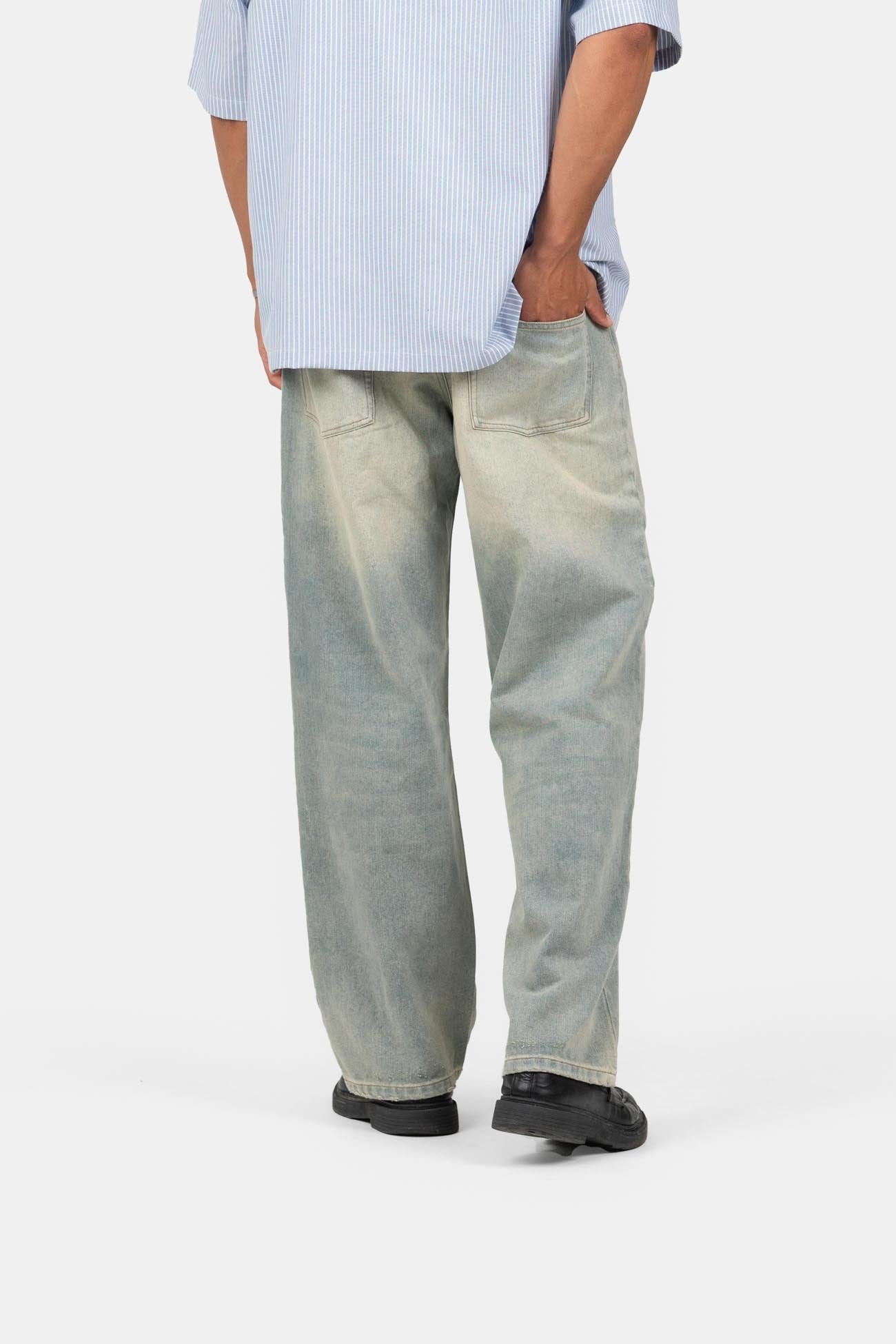Baggy Denim Jeans Light Blue Vintage Wash