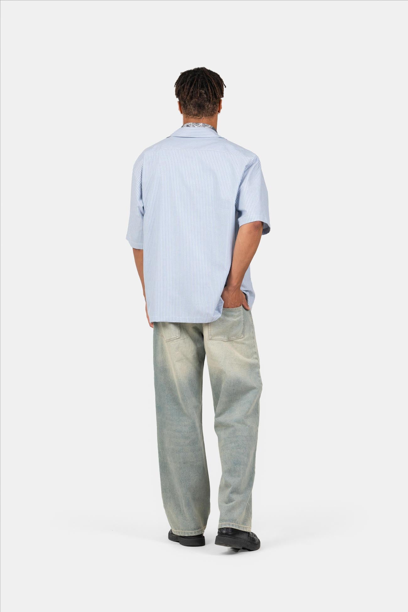 Baggy Denim Jeans Light Blue Vintage Wash