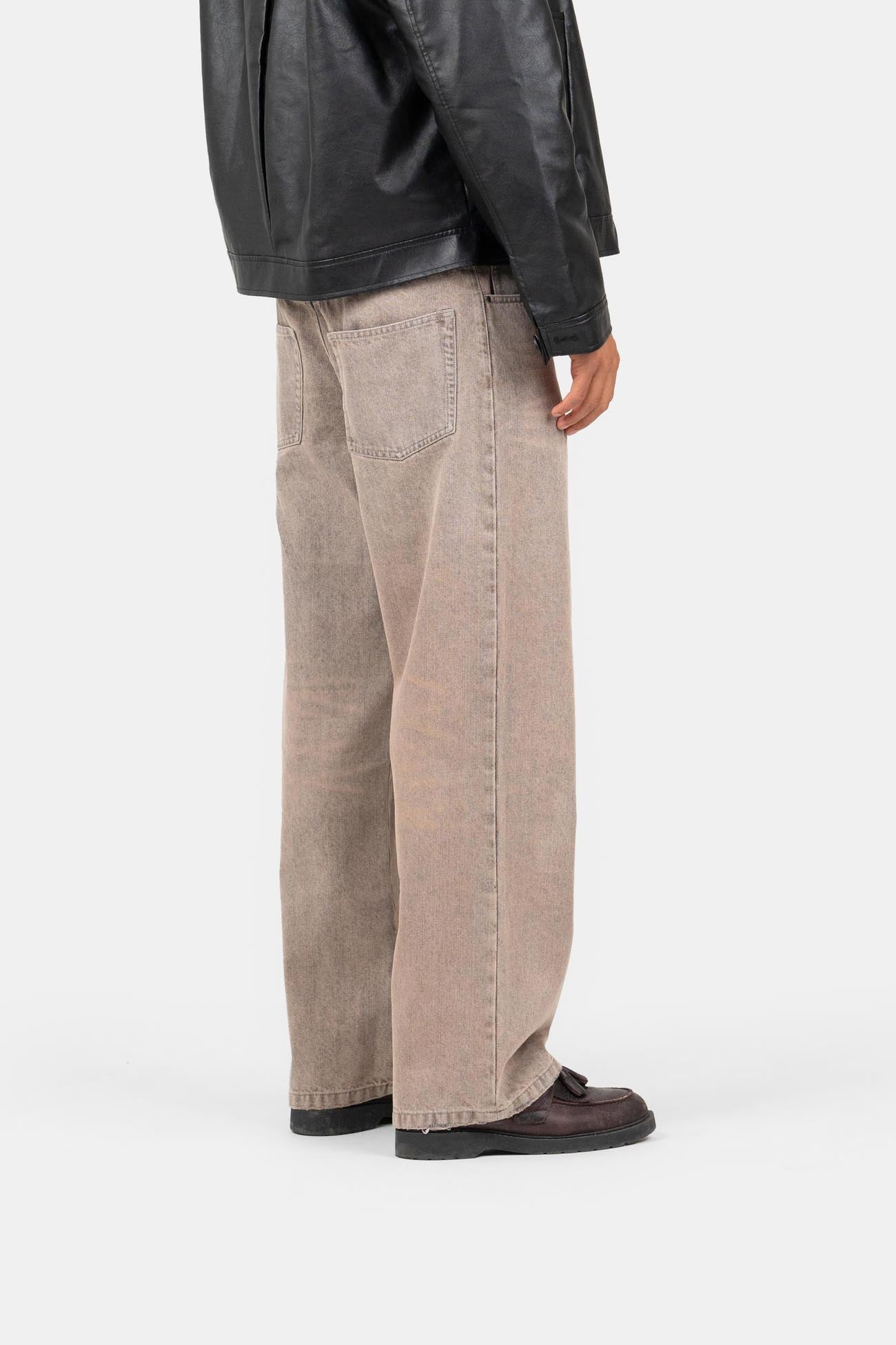 Baggy Denim Jeans Rose Vintage Wash