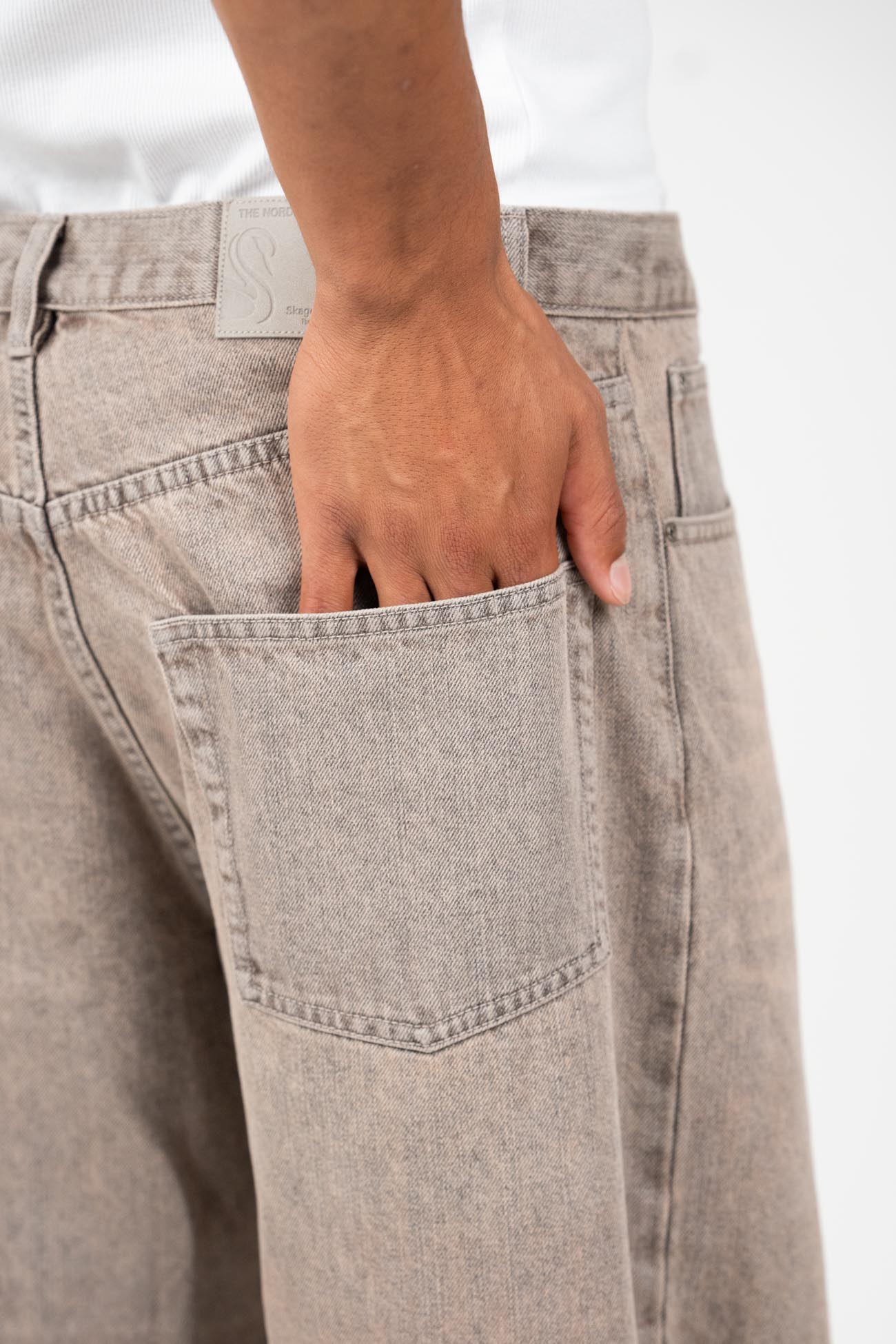 Baggy Denim Jeans Rose Vintage Wash