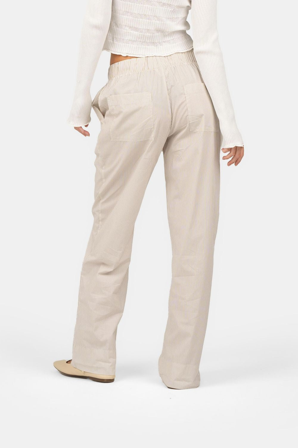 Pyjamas Pants Beige stribet |  Skagen-clothing.dk