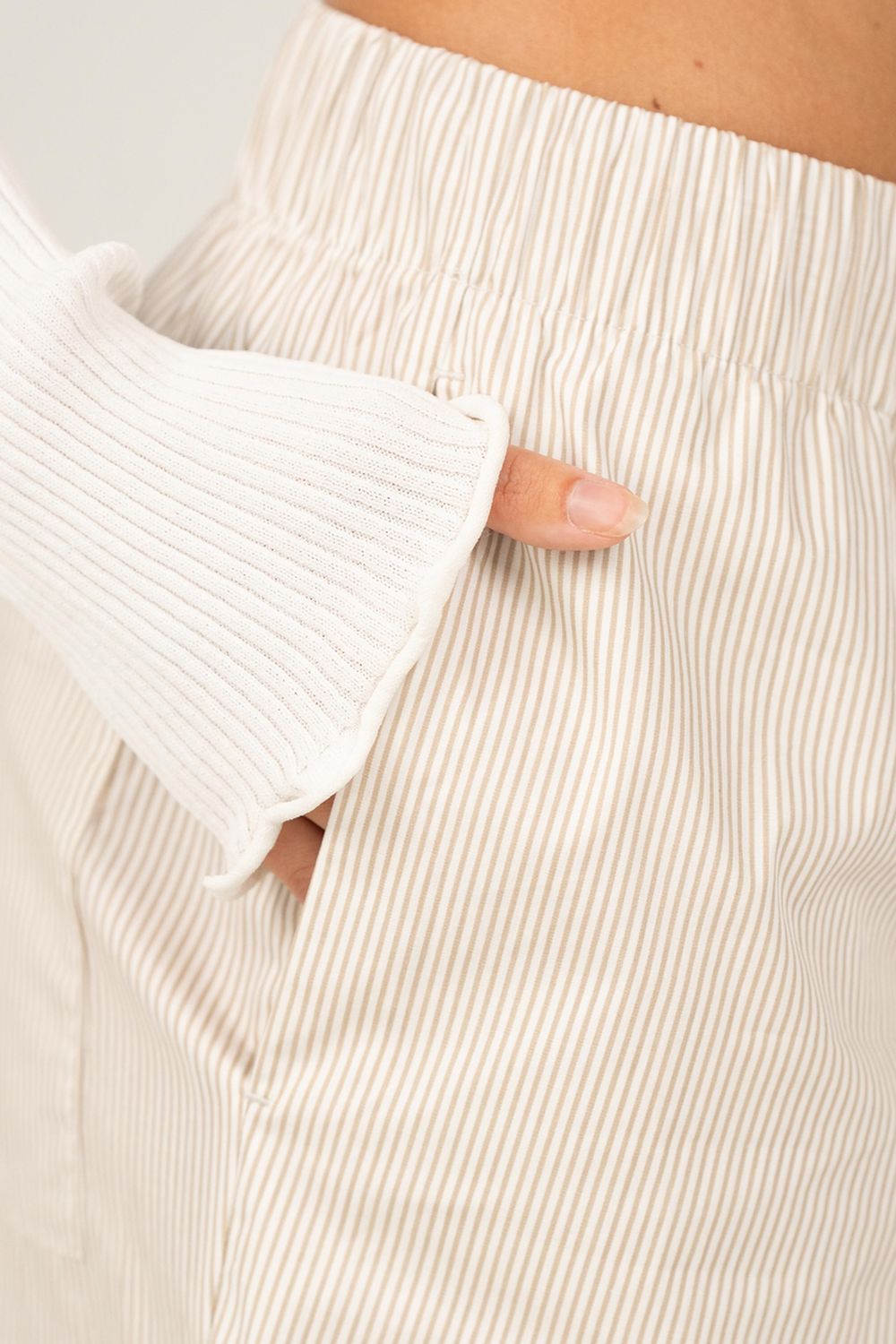 Pyjamas Pants Beige stribet |  Skagen-clothing.dk