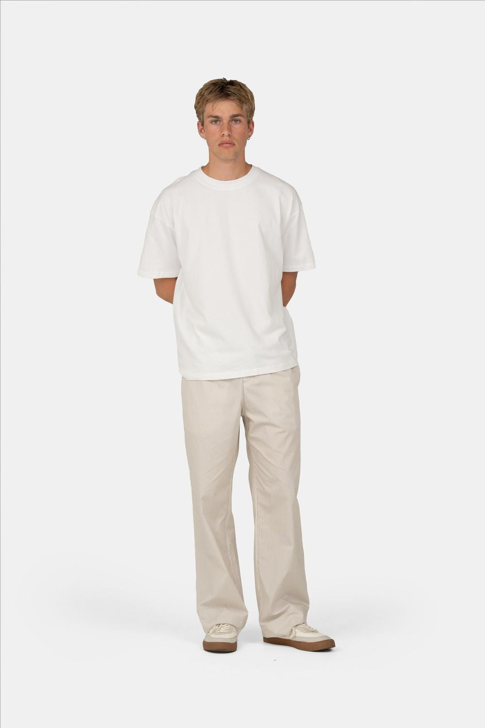 Pyjamas Pants Beige stribet |  Skagen-clothing.dk