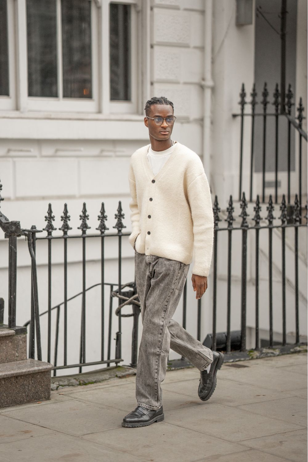 Cardigan Kremhvit