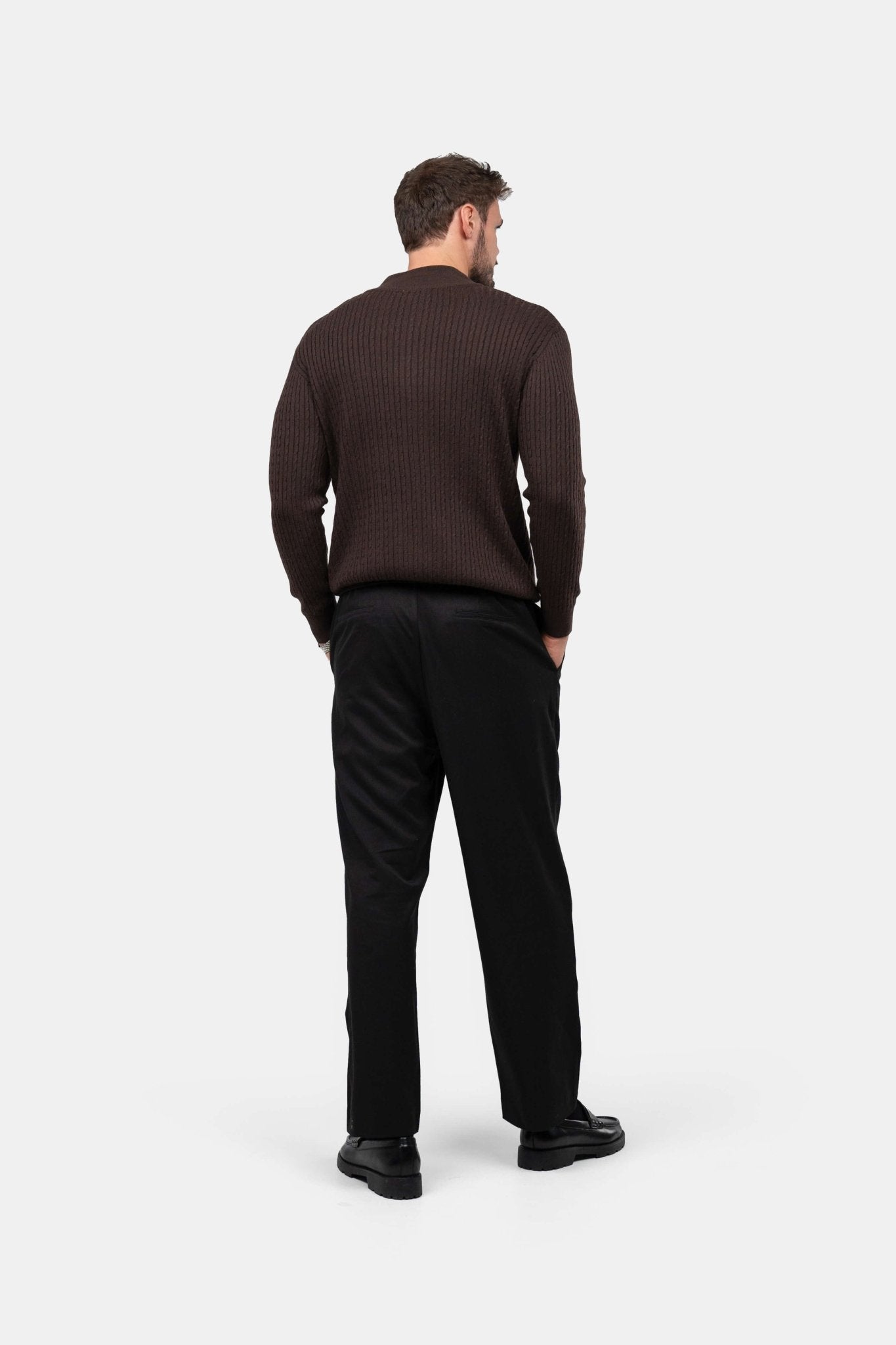 Half Zip Strik Brun |  Skagen-clothing.dk