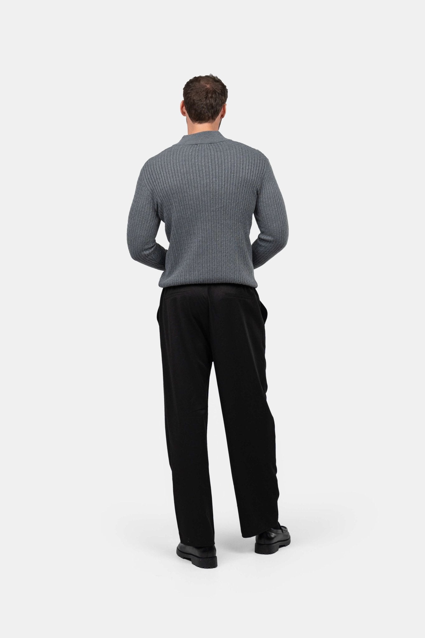 Half Zip Strik Grå |  Skagen-clothing.dk