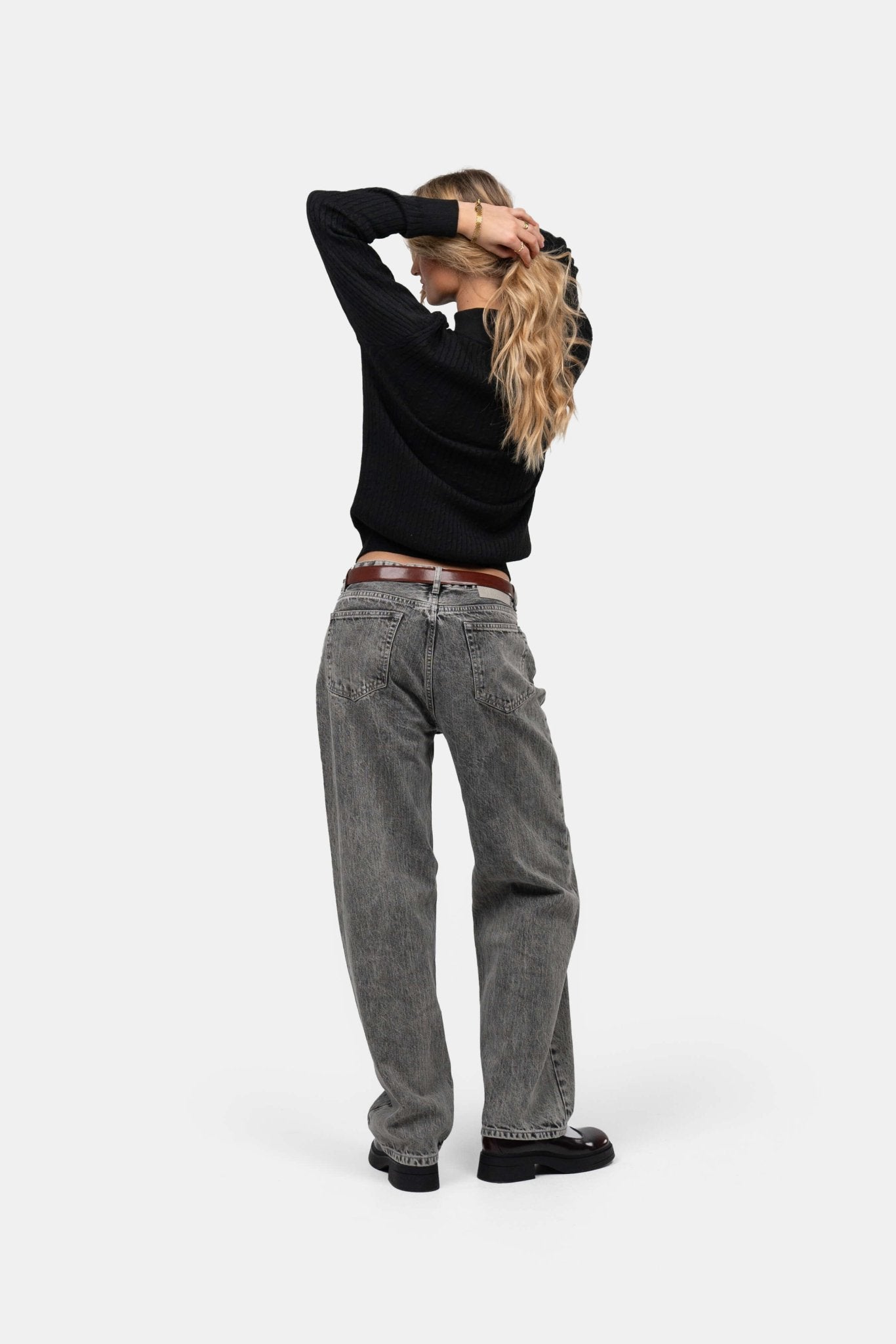 Half Zip Strik Sort |  Skagen-clothing.dk