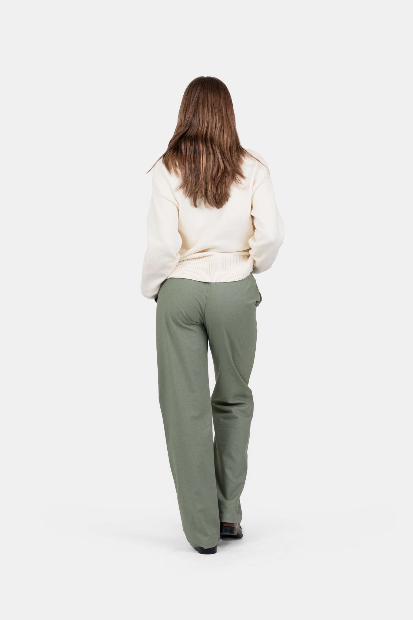 Heavyweight Hørbukser Højtaljede Army |  Skagen-clothing.dk