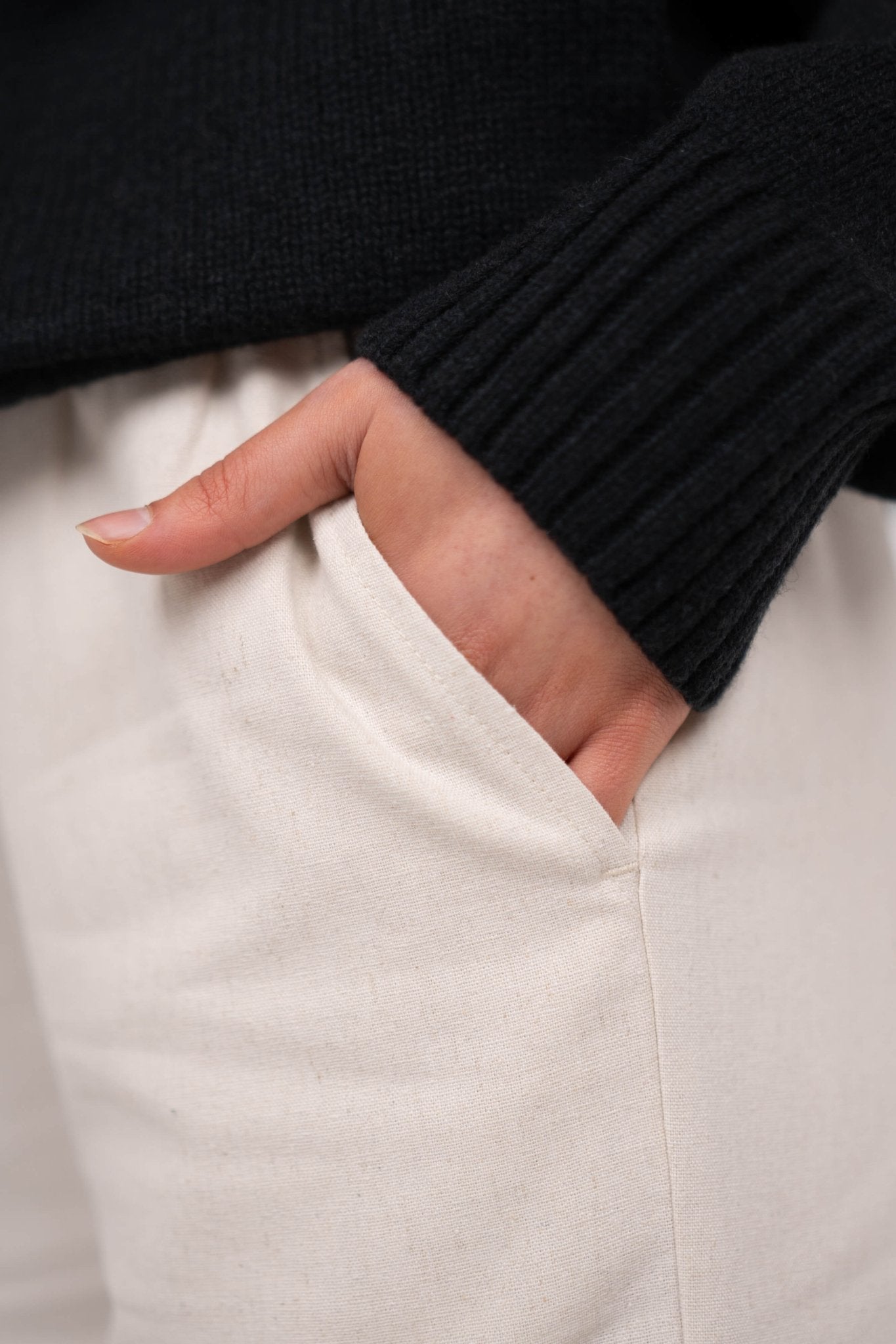 Heavyweight Hørbukser Højtaljede Beige |  Skagen-clothing.dk