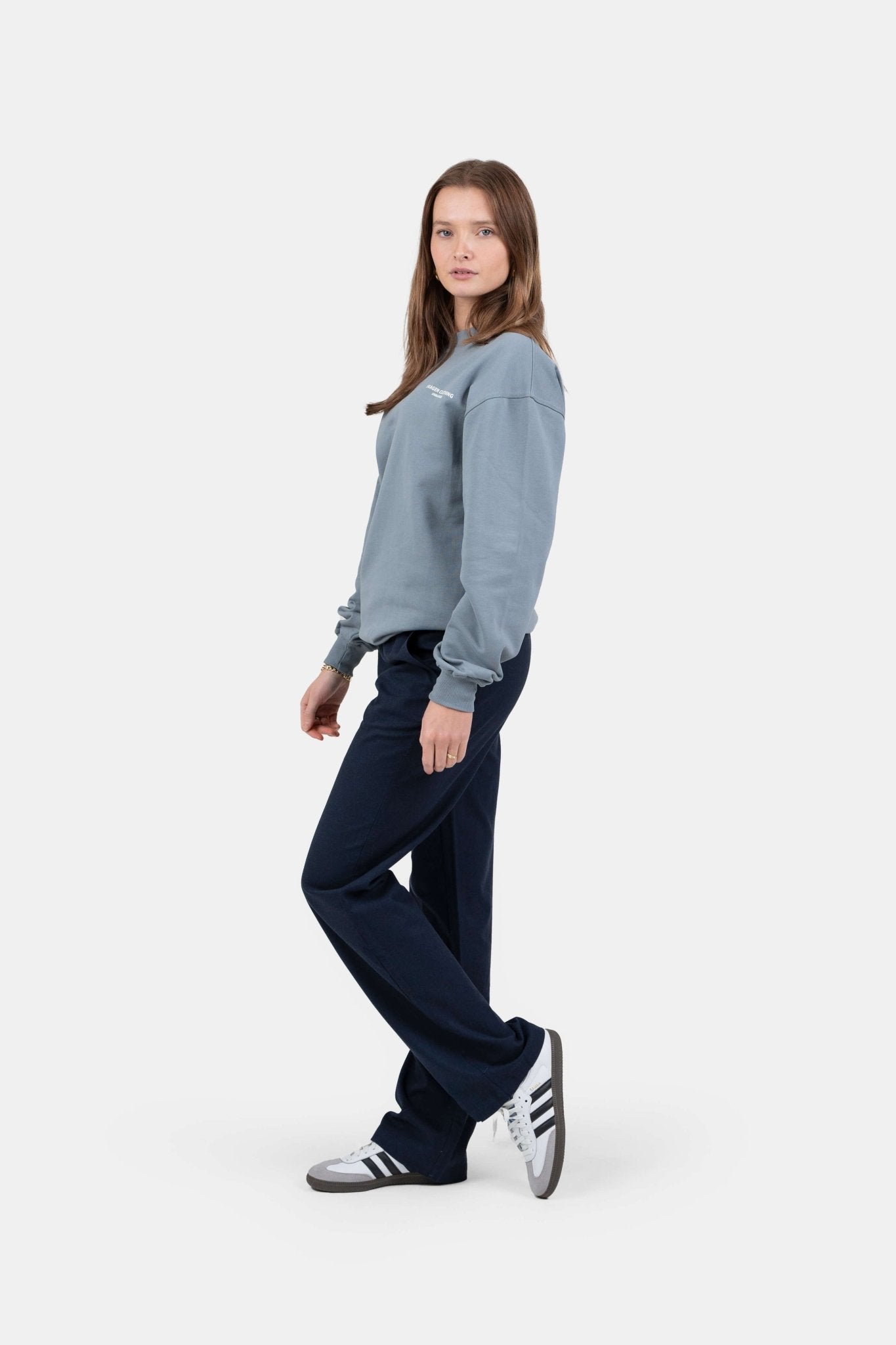 Heavyweight Hørbukser Højtaljede Navy |  Skagen-clothing.dk
