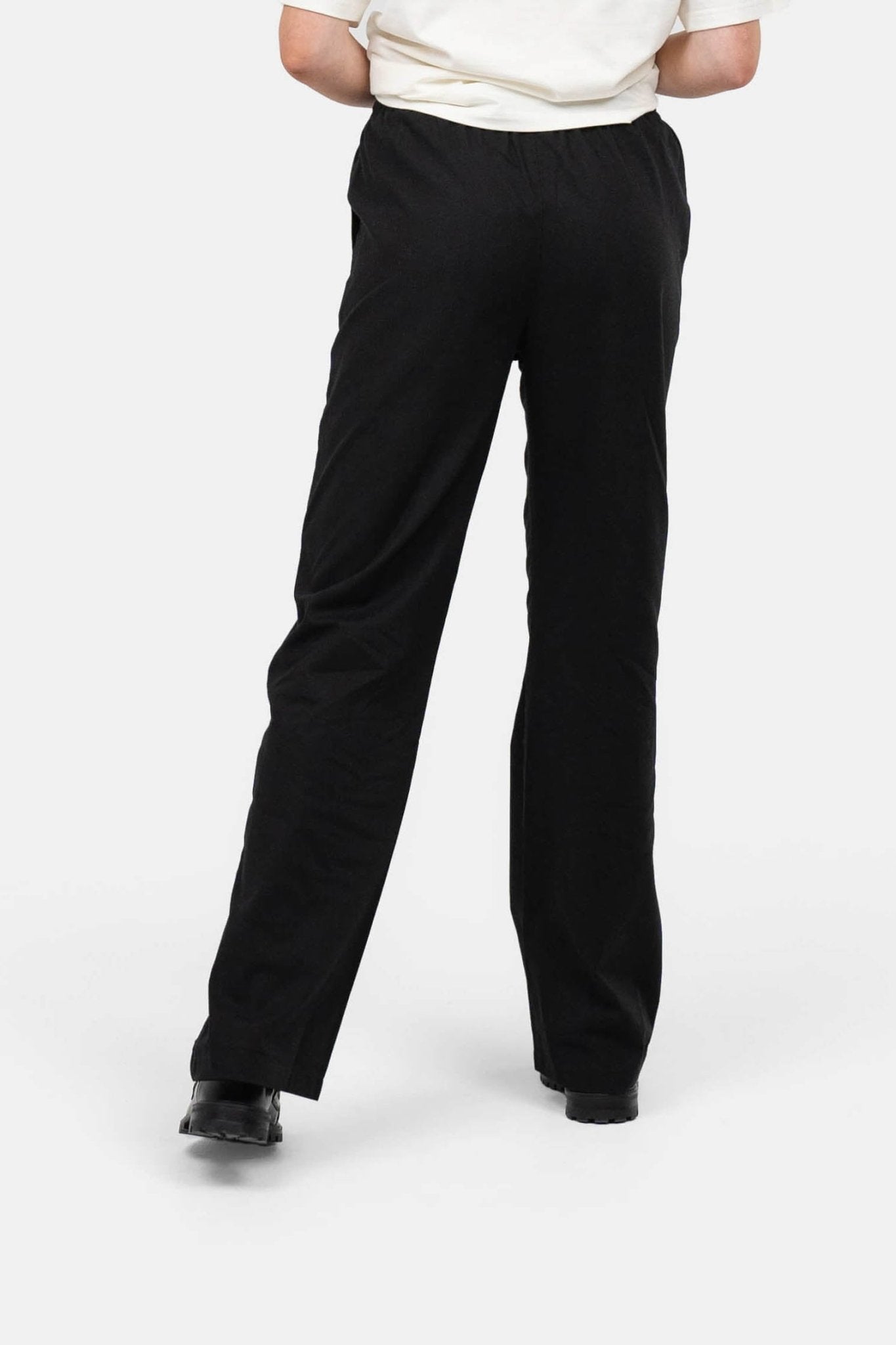 Heavyweight Hørbukser Højtaljede Sort |  Skagen-clothing.dk