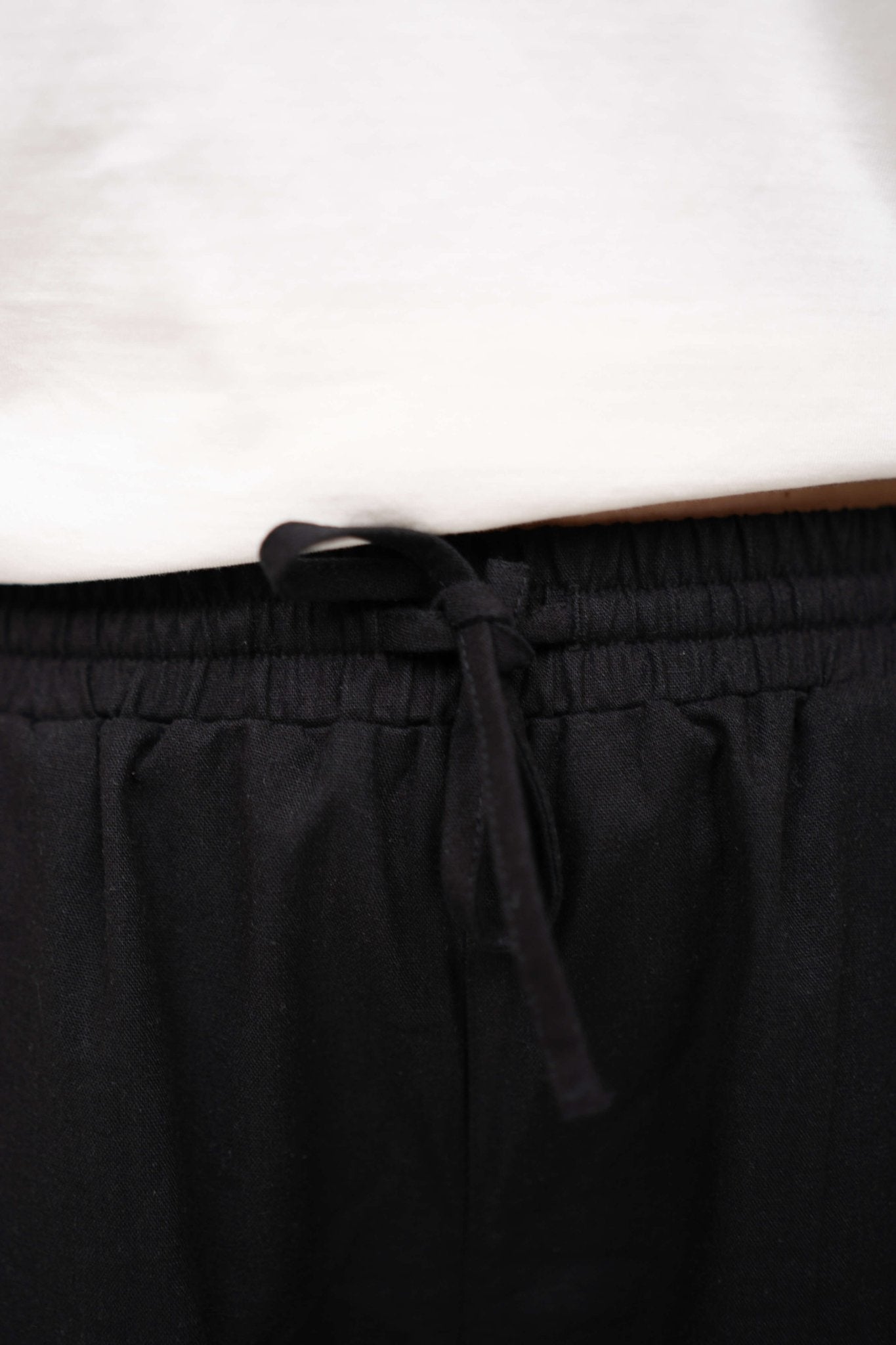 Heavyweight Hørbukser Højtaljede Sort |  Skagen-clothing.dk