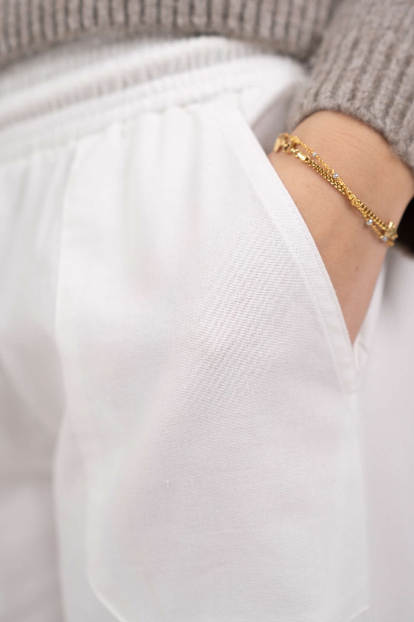 Heavyweight Hørbukser Lavtaljede Hvid |  Skagen-clothing.dk