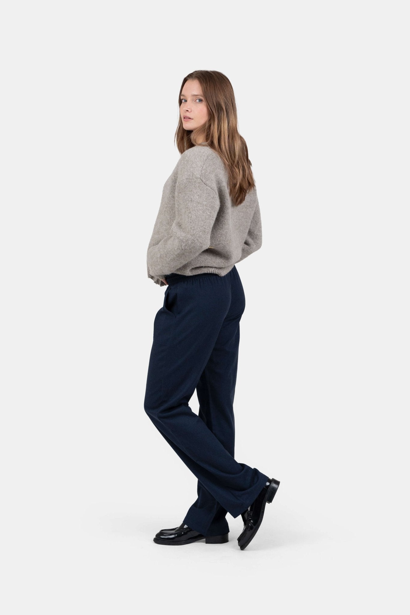 Heavyweight Hørbukser Lavtaljede Navy |  Skagen-clothing.dk