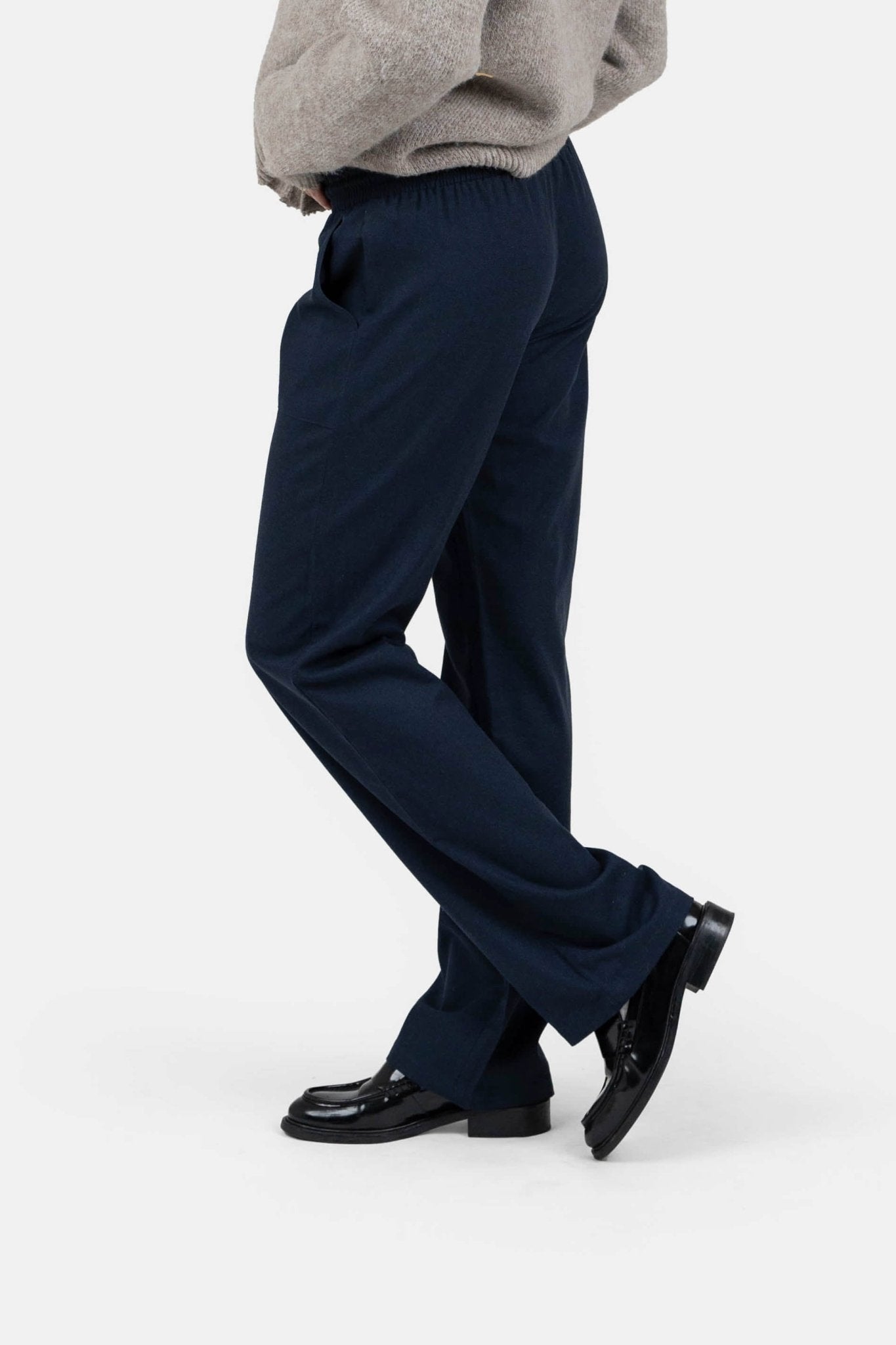 Heavyweight Hørbukser Lavtaljede Navy |  Skagen-clothing.dk