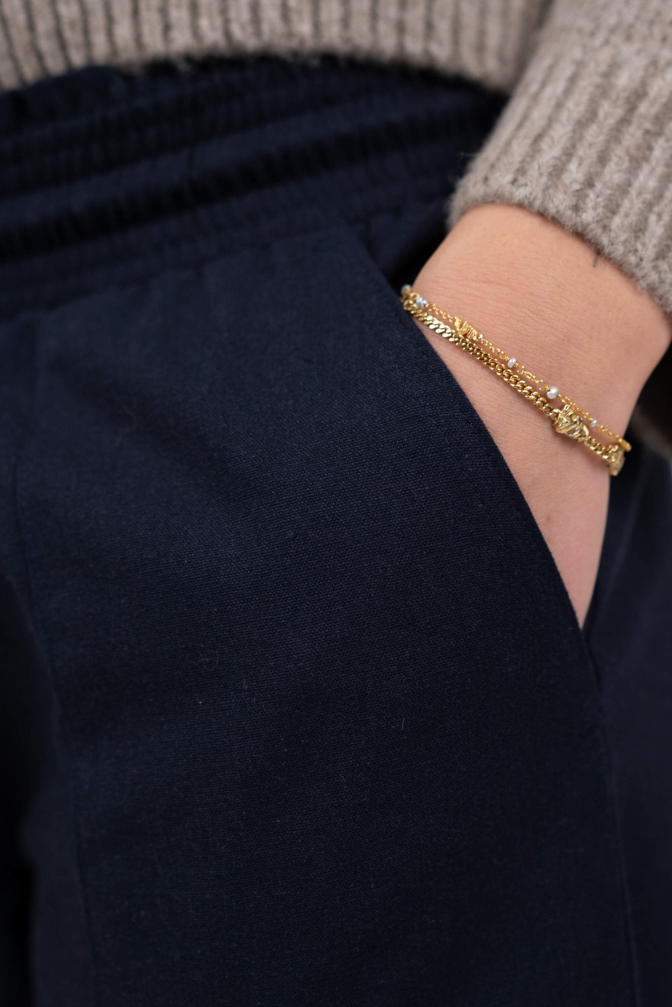 Heavyweight Hørbukser Lavtaljede Navy |  Skagen-clothing.dk