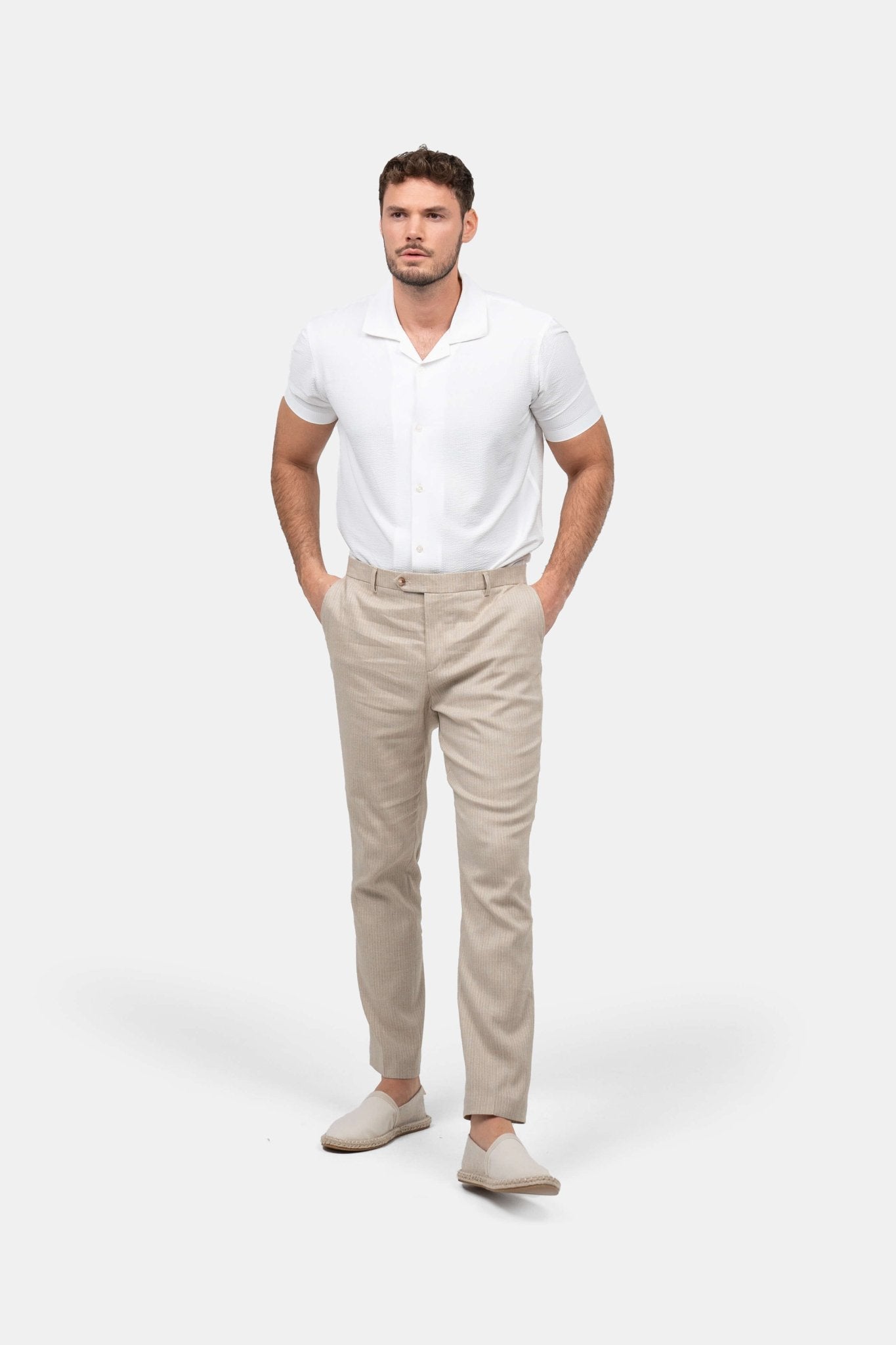 Hør Jakkesæt Beige |  Skagen-clothing.dk