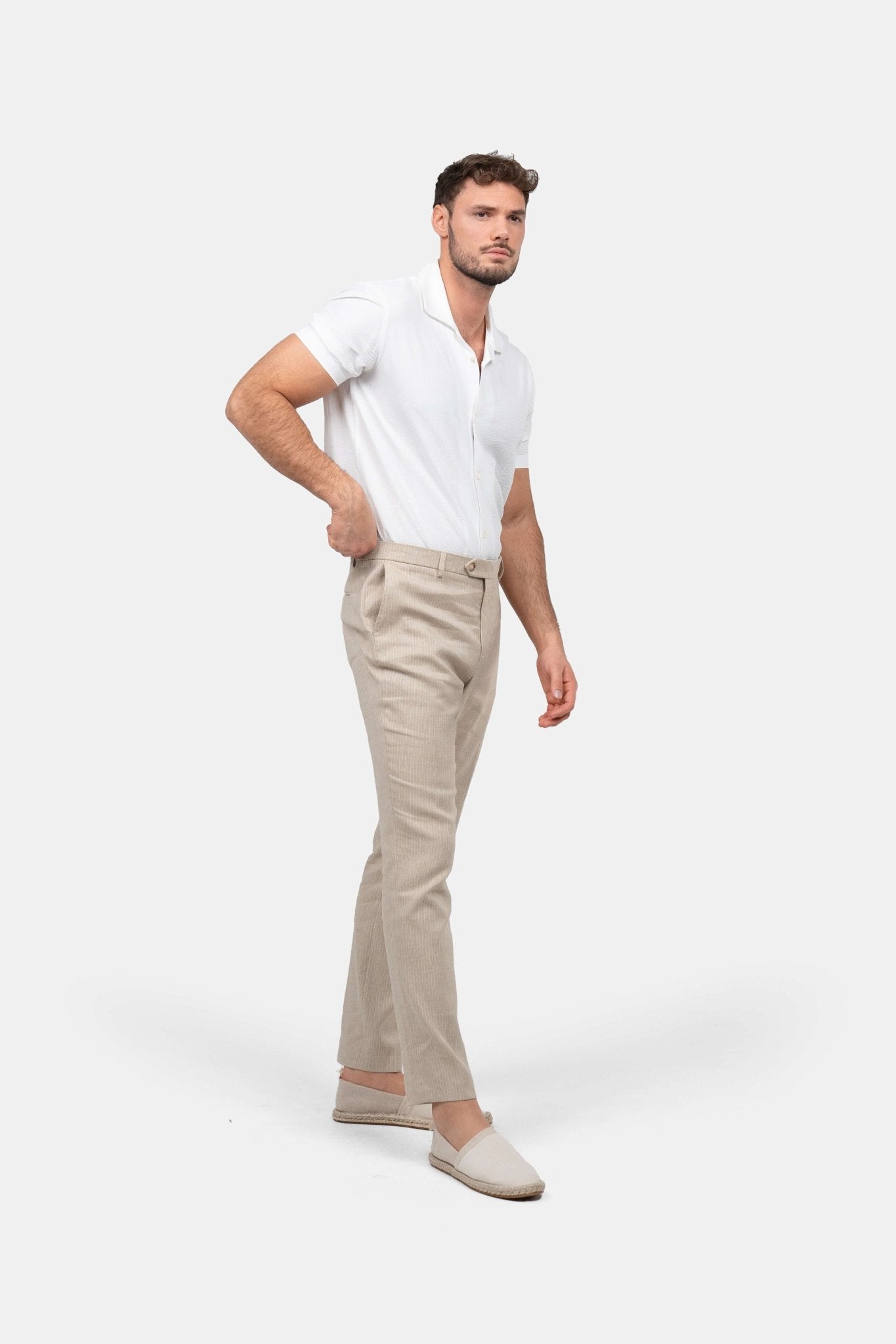 Hør Jakkesæt Beige |  Skagen-clothing.dk