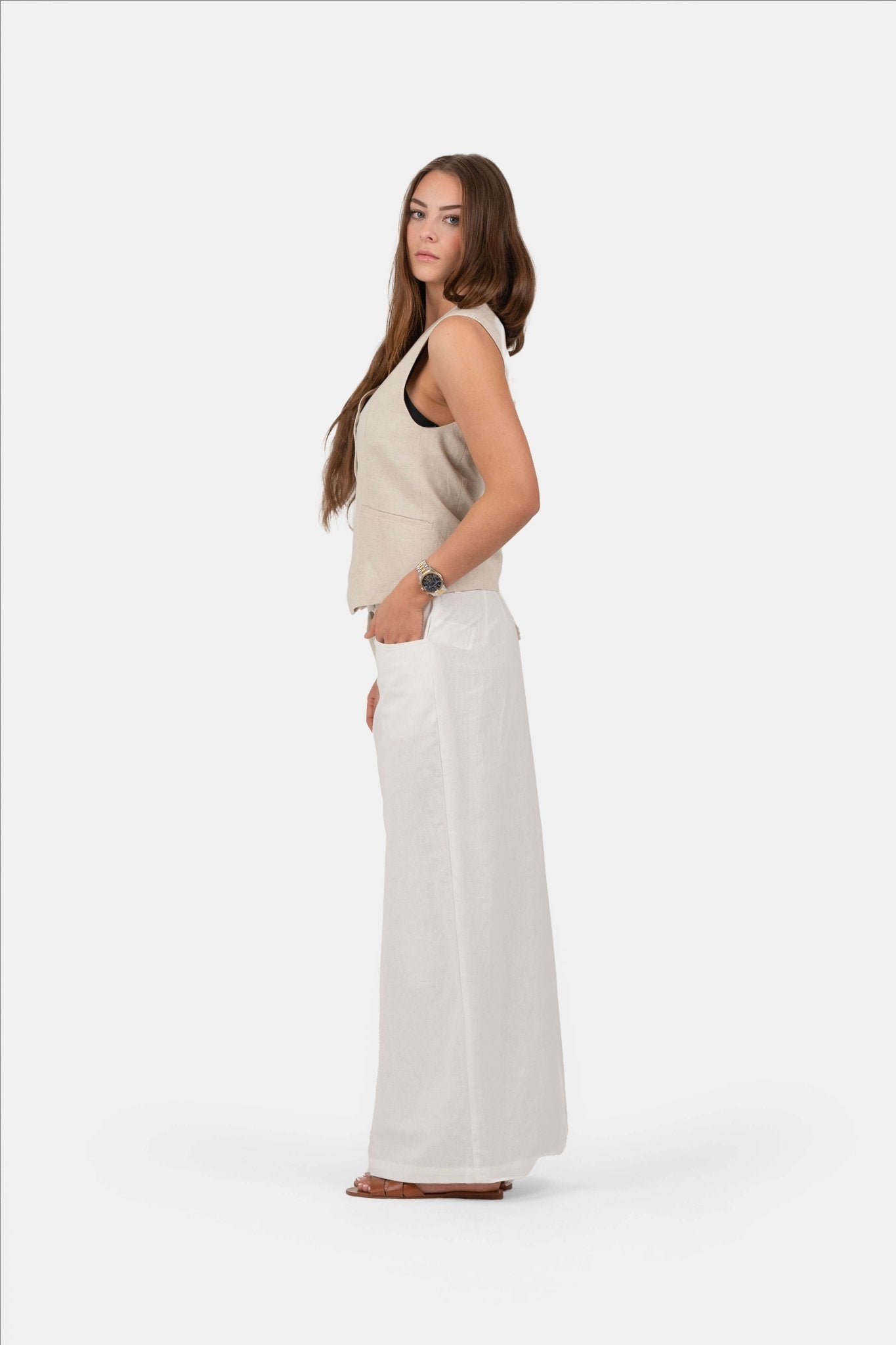 Hør Nederdel Hvid |  Skagen-clothing.dk