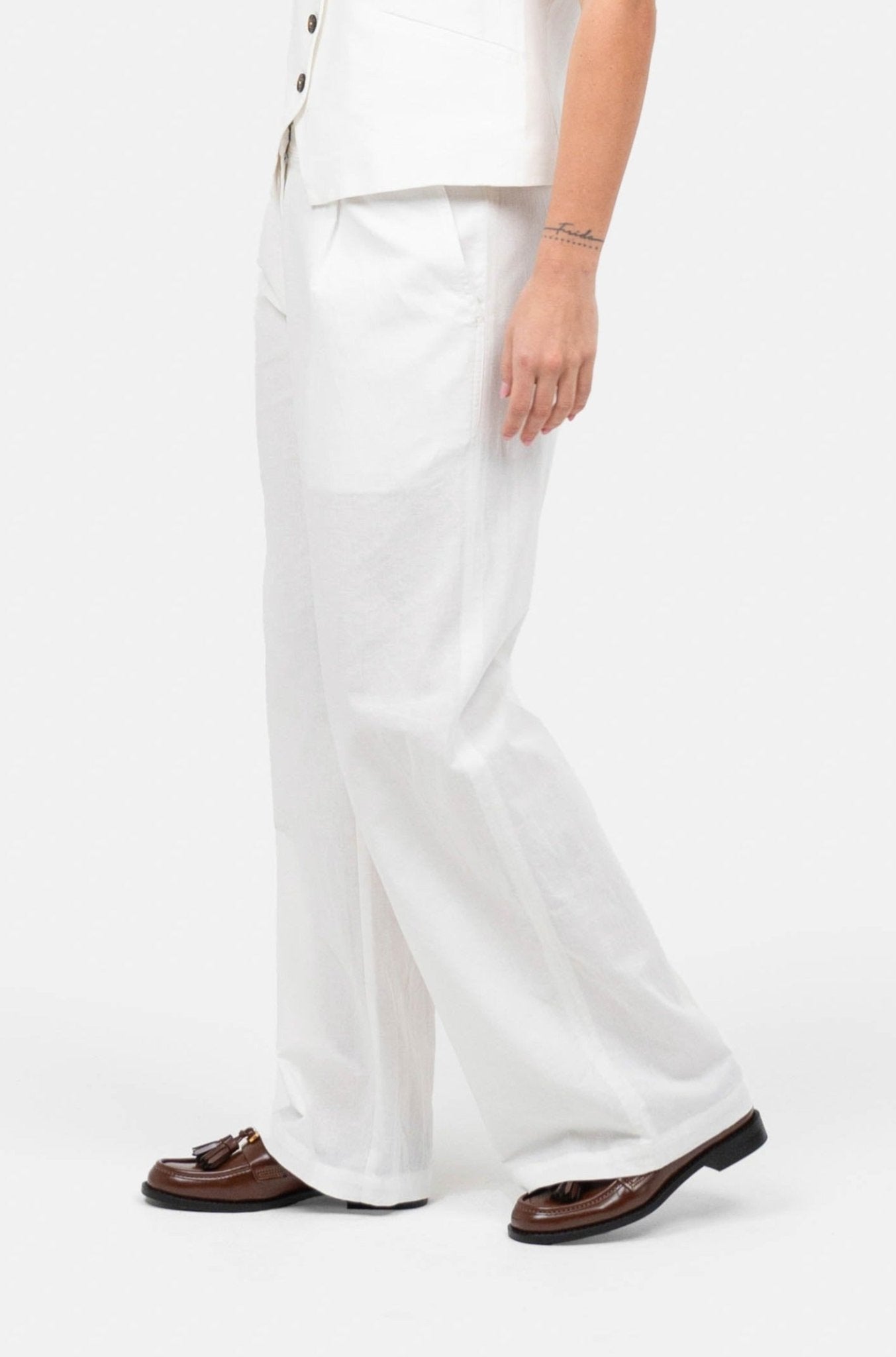Hør Suitpants Hvid |  Skagen-clothing.dk