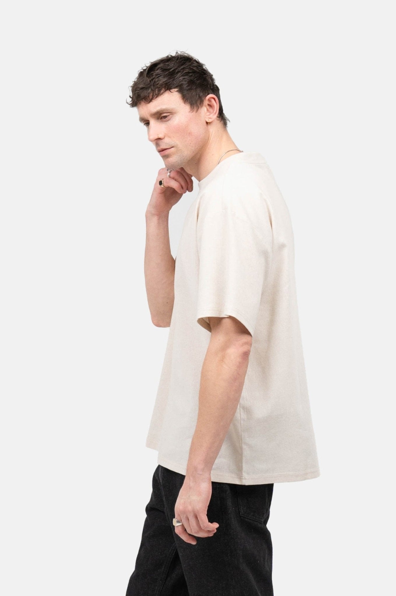 Hør T-shirt Beige |  Skagen-clothing.dk