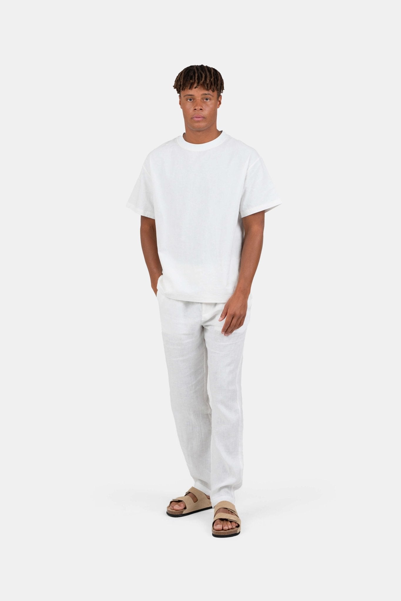 Hør T-shirt Hvid |  Skagen-clothing.dk