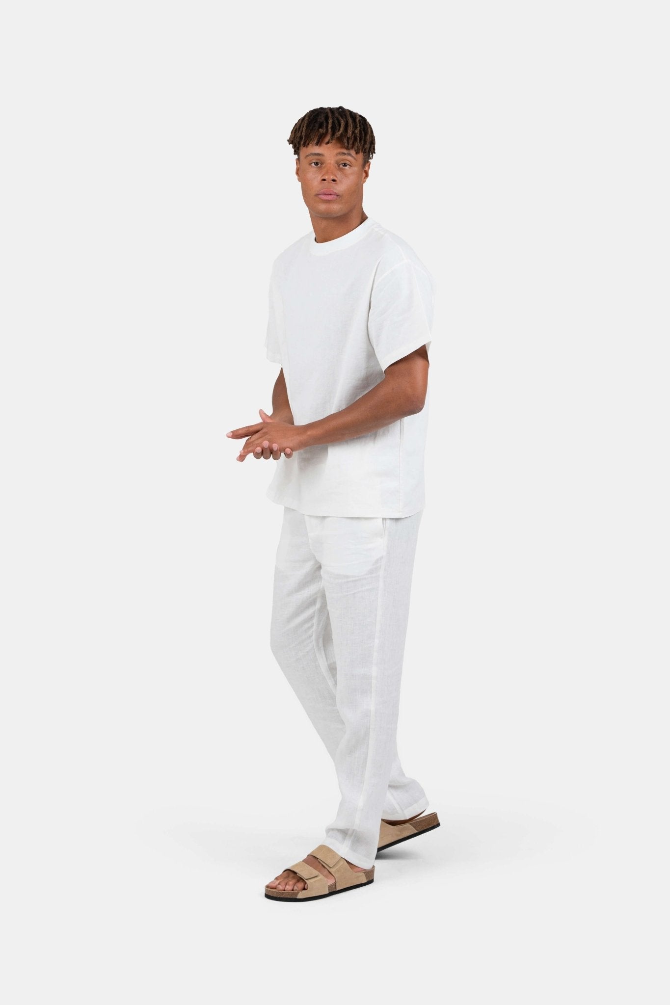 Hør T-shirt Hvid |  Skagen-clothing.dk
