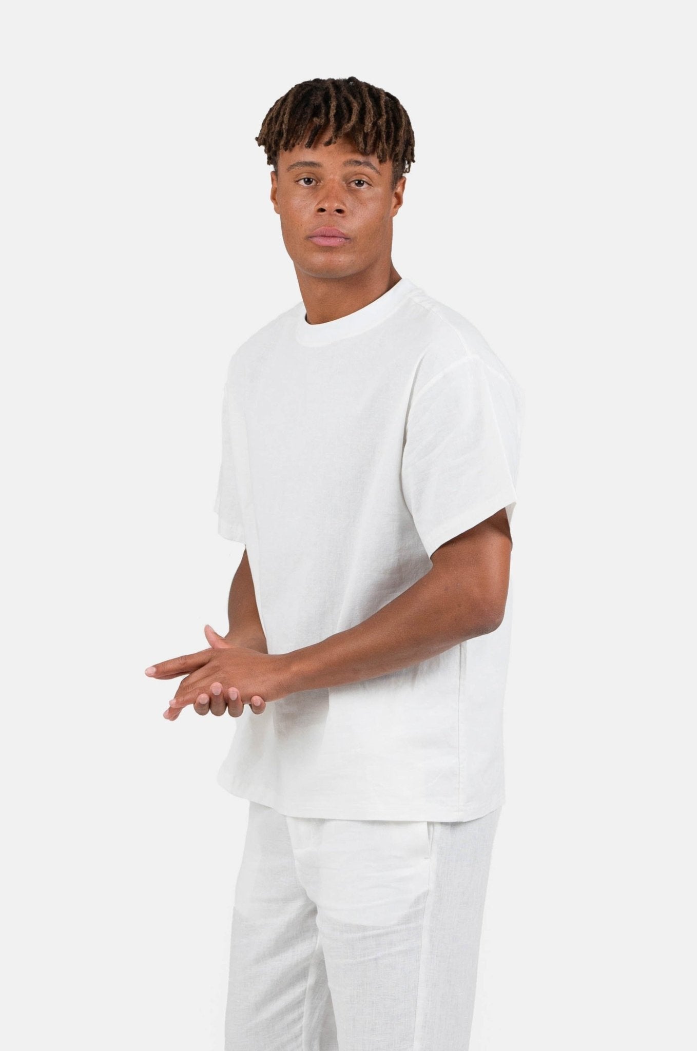 Hør T-shirt Hvid |  Skagen-clothing.dk