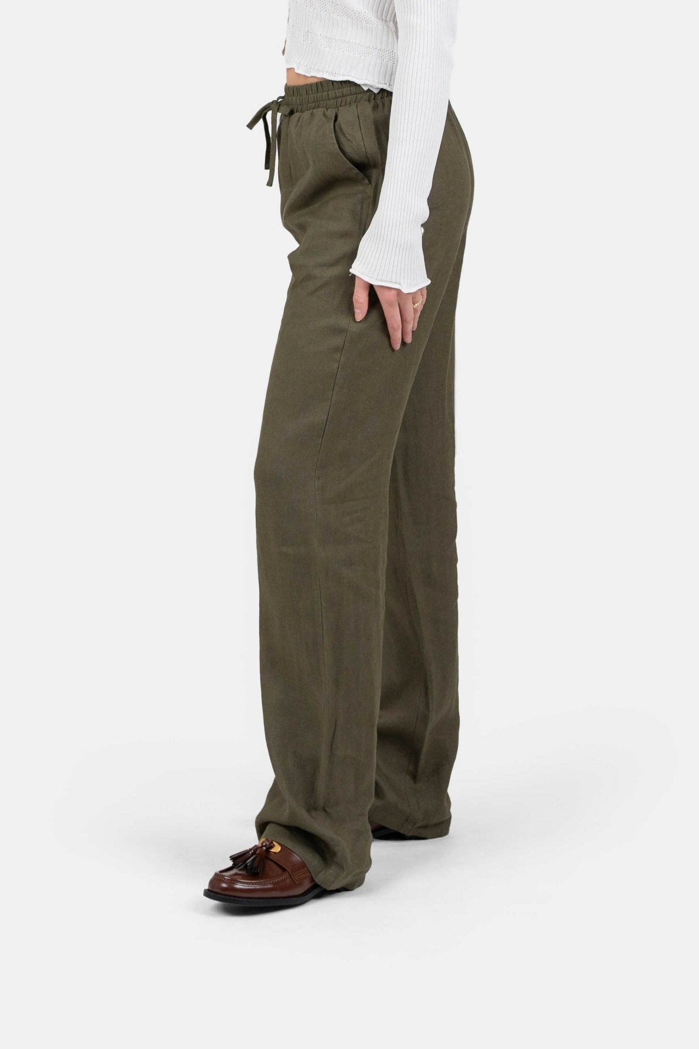 Hørbukser Højtaljede Army |  Skagen-clothing.dk