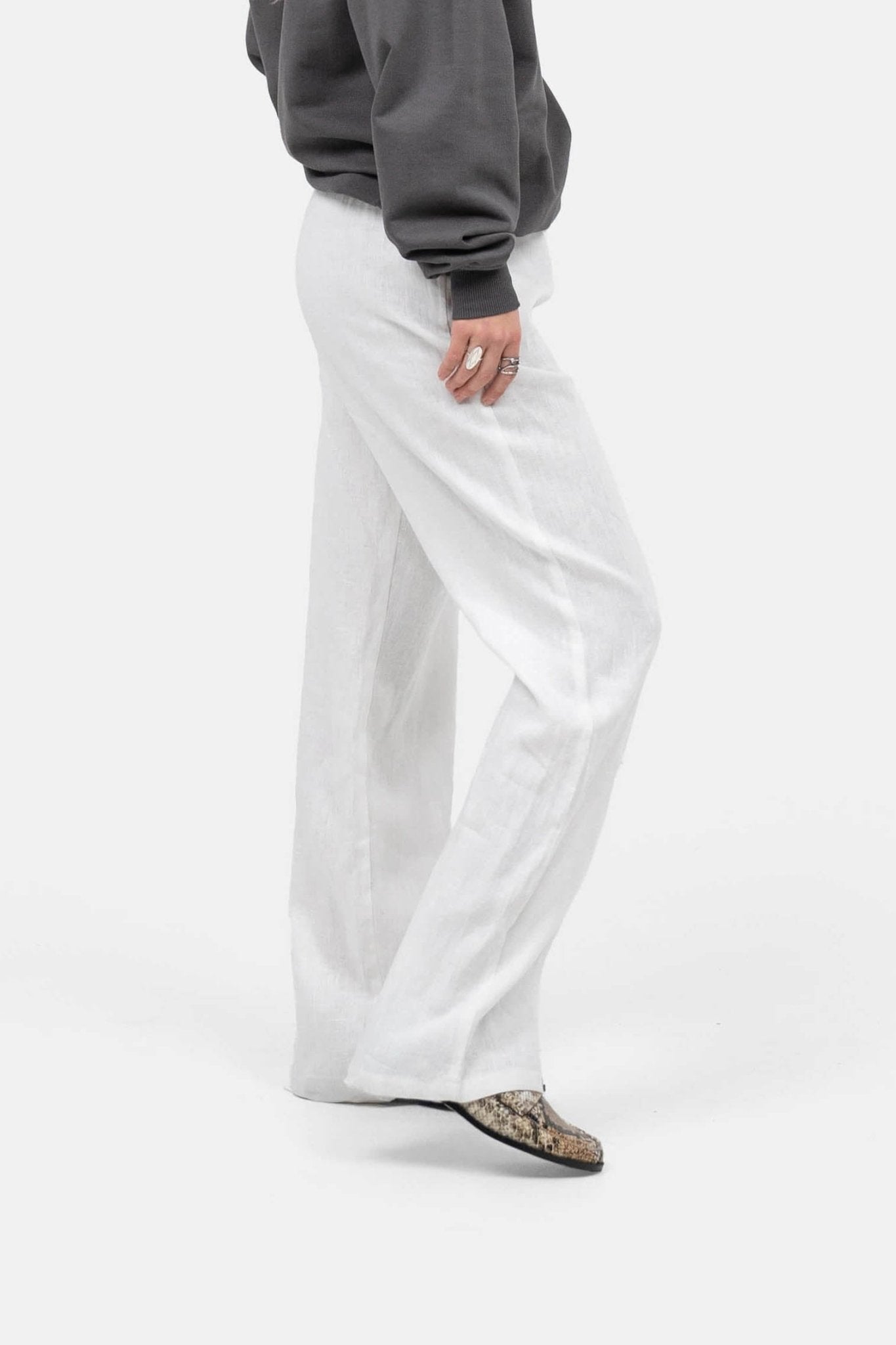 Hørbukser Højtaljede Hvid |  Skagen-clothing.dk