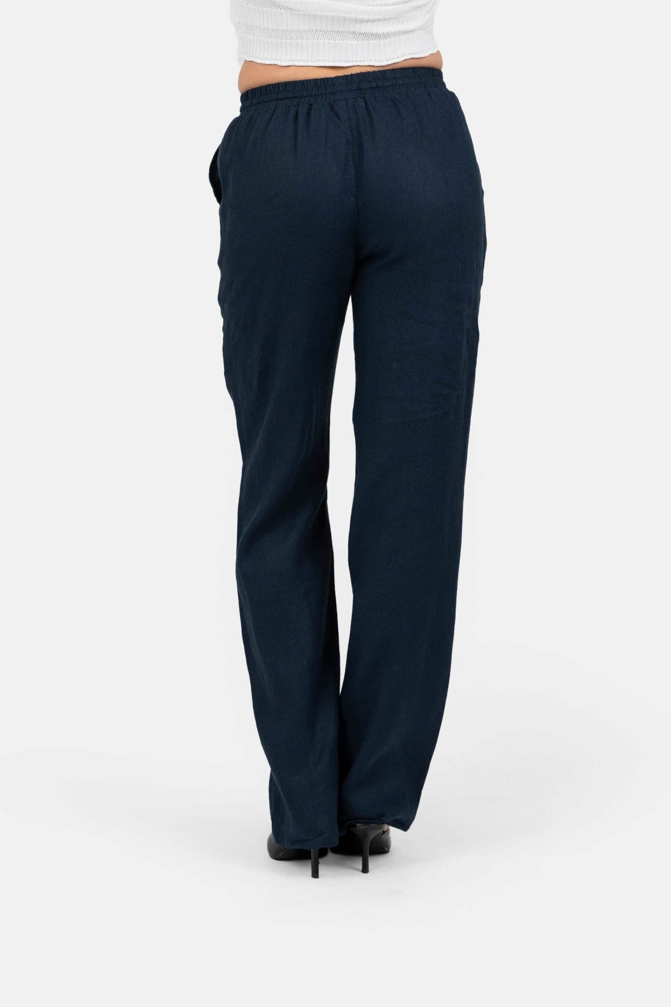 Hørbukser Højtaljede Navy |  Skagen-clothing.dk